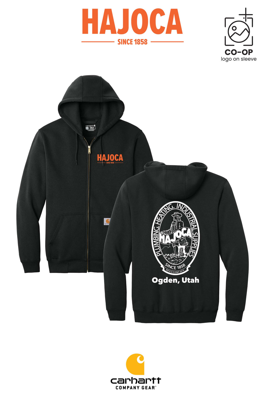 Carhartt® Midweight Hooded Zip-Front Sweatshirt - HAJOCA - OGDEN