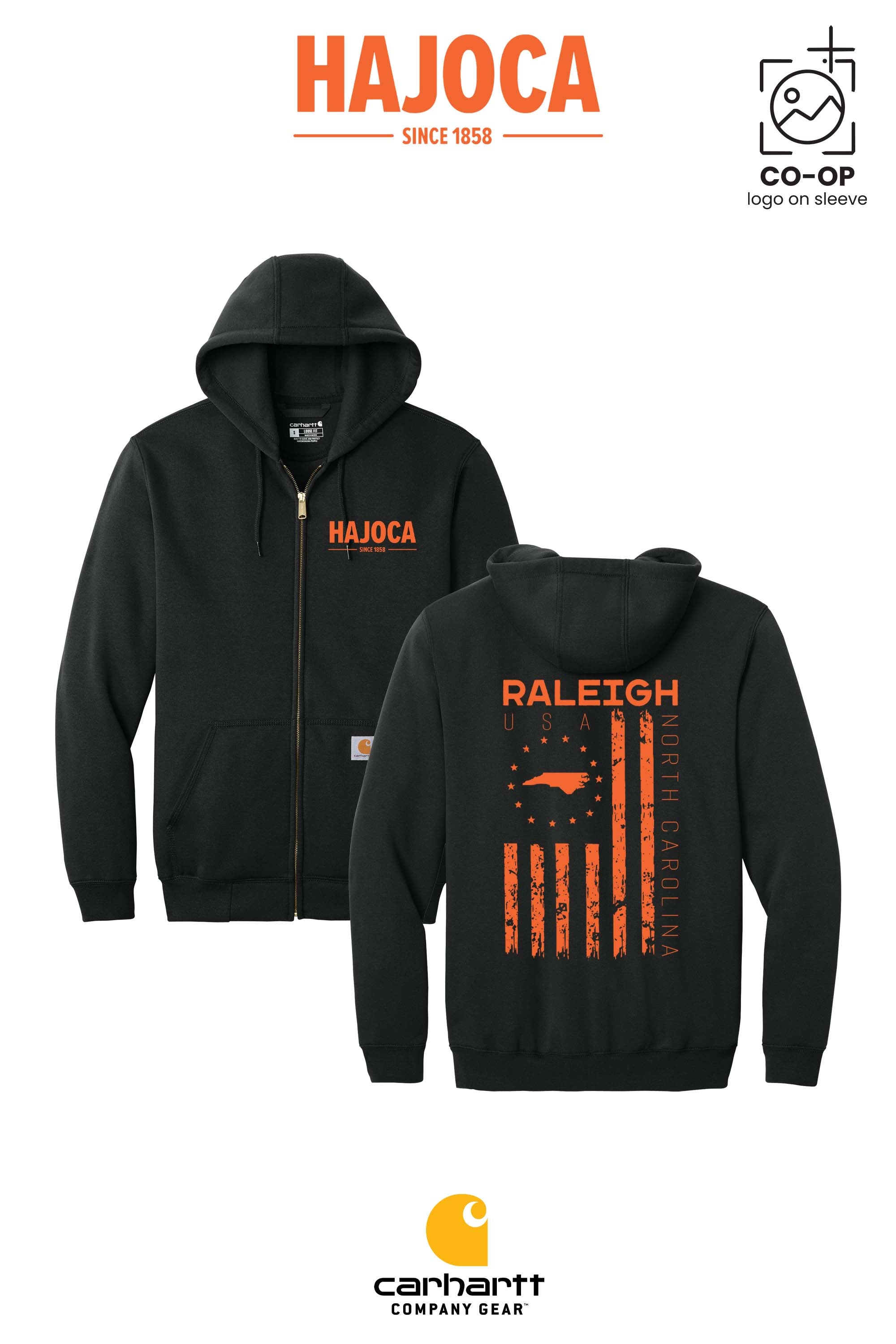 Carhartt® Midweight Hooded Zip-Front Sweatshirt - HAJOCA - RALEIGH