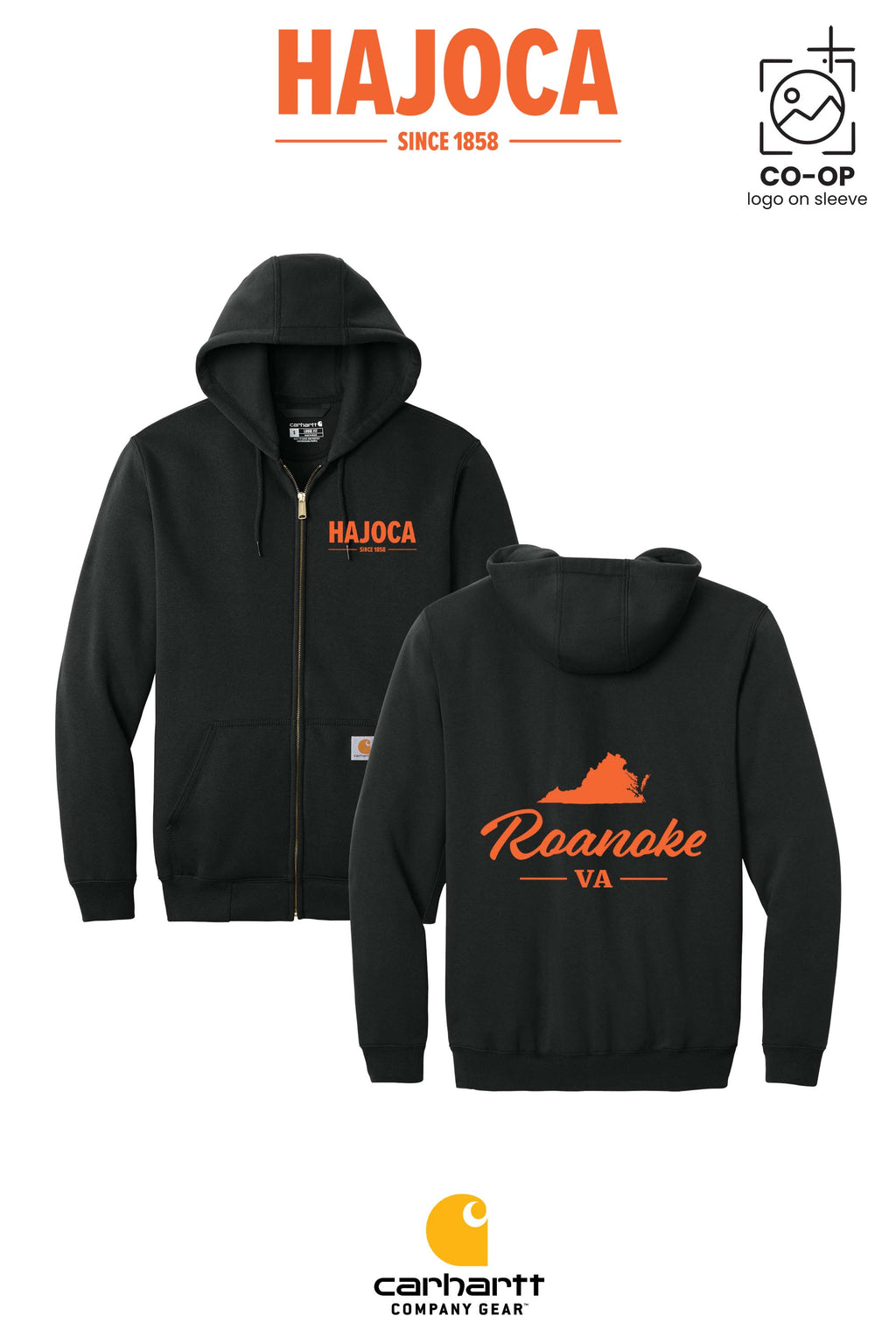 Carhartt® Midweight Hooded Zip-Front Sweatshirt - HAJOCA - ROANOKE