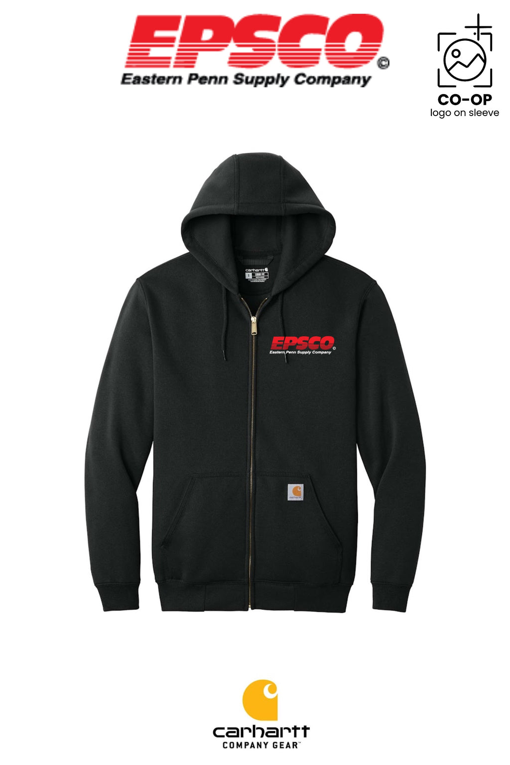 Carhartt® Midweight Hooded Zip-Front Sweatshirt - EPSCO