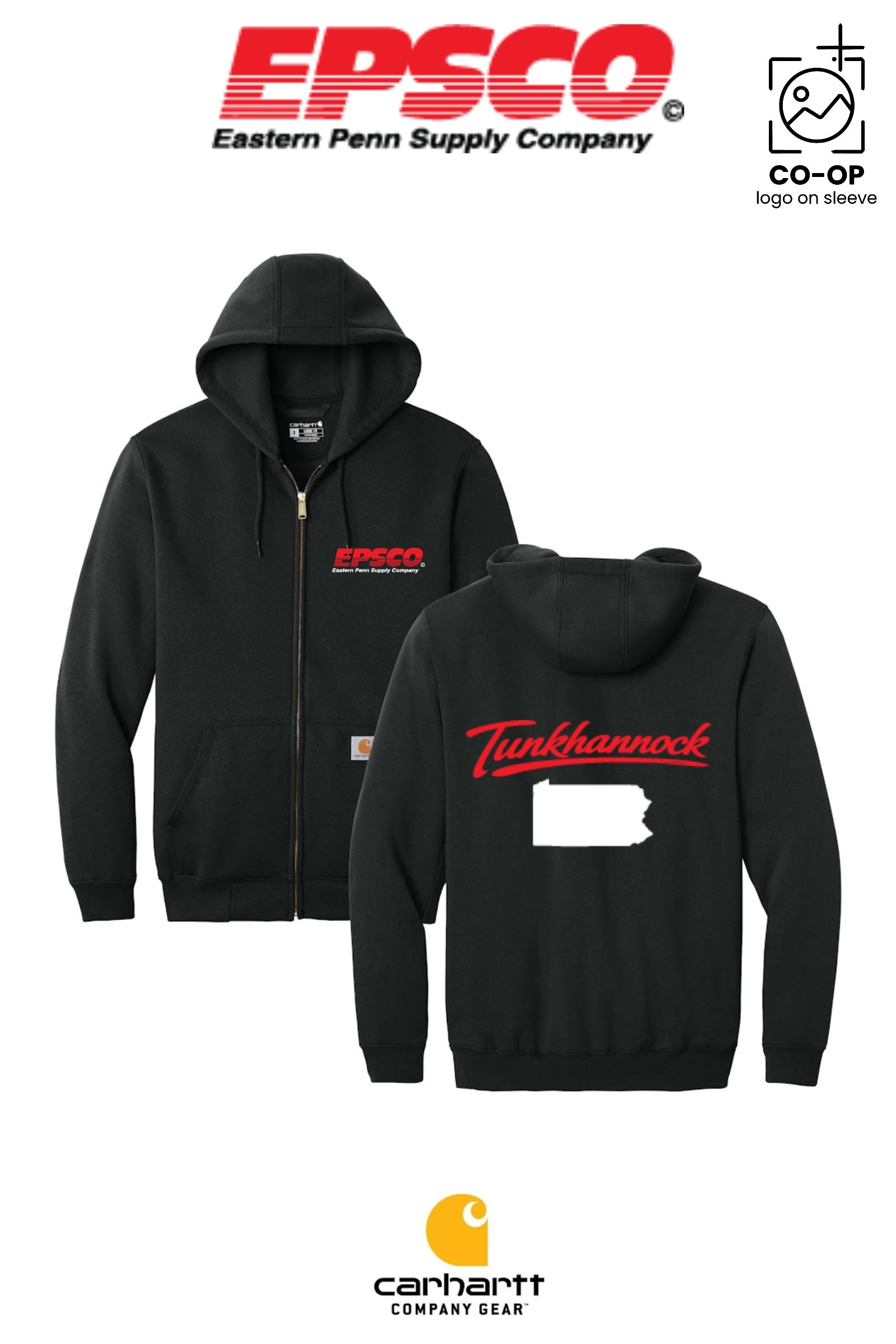 Carhartt® Midweight Hooded Zip-Front Sweatshirt - EPSCO - TUNKHANNOCK