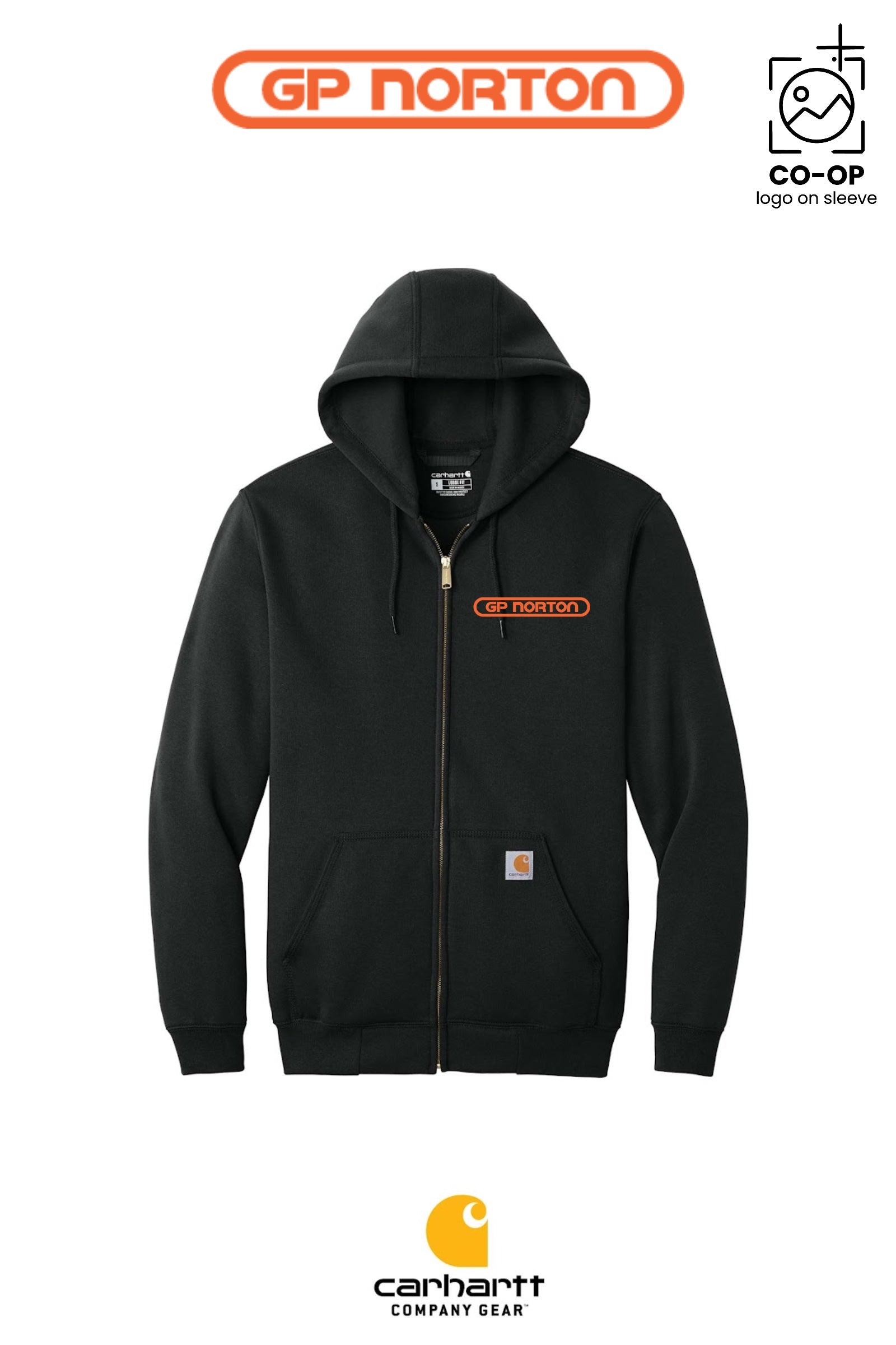 Carhartt® Midweight Hooded Zip-Front Sweatshirt - G P NORTON