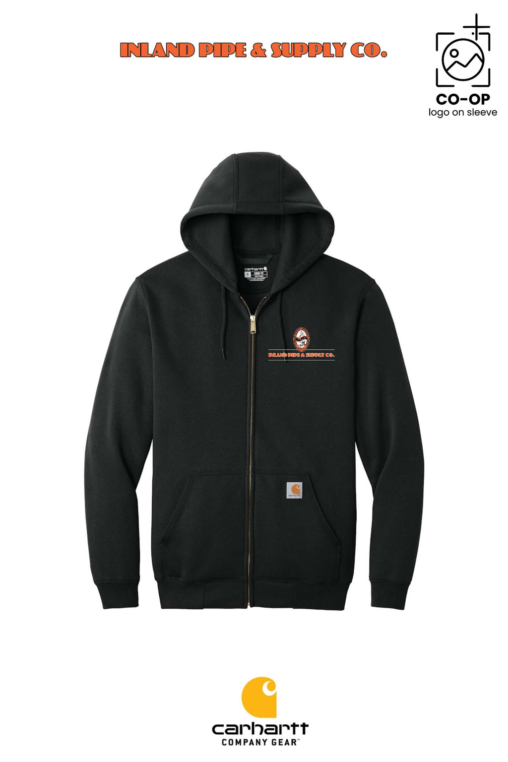 Carhartt® Midweight Hooded Zip-Front Sweatshirt - INLAND PIPE AND SUPPLY
