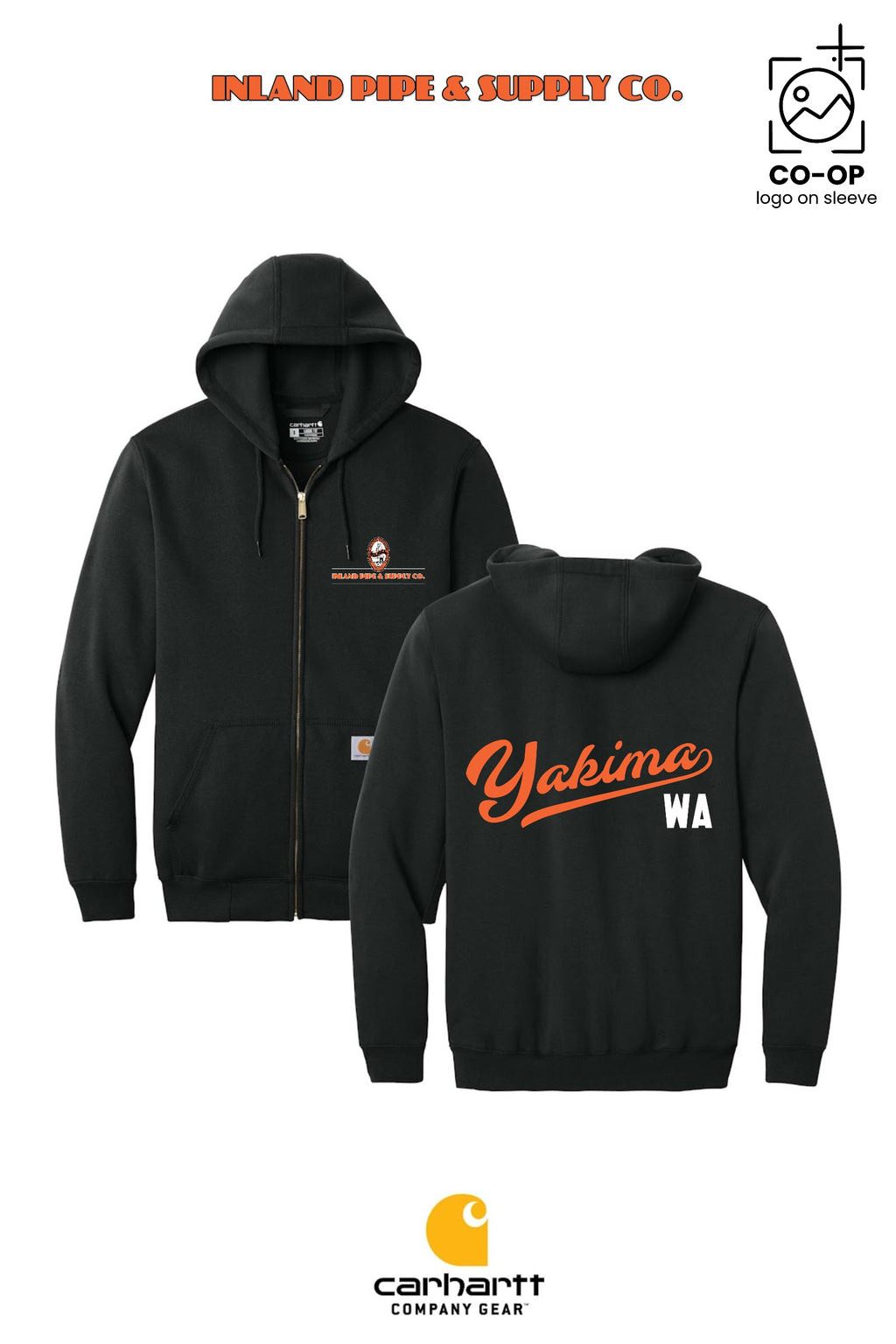 Carhartt® Midweight Hooded Zip-Front Sweatshirt - INLAND PIPE AND SUPPLY - YAKIMA