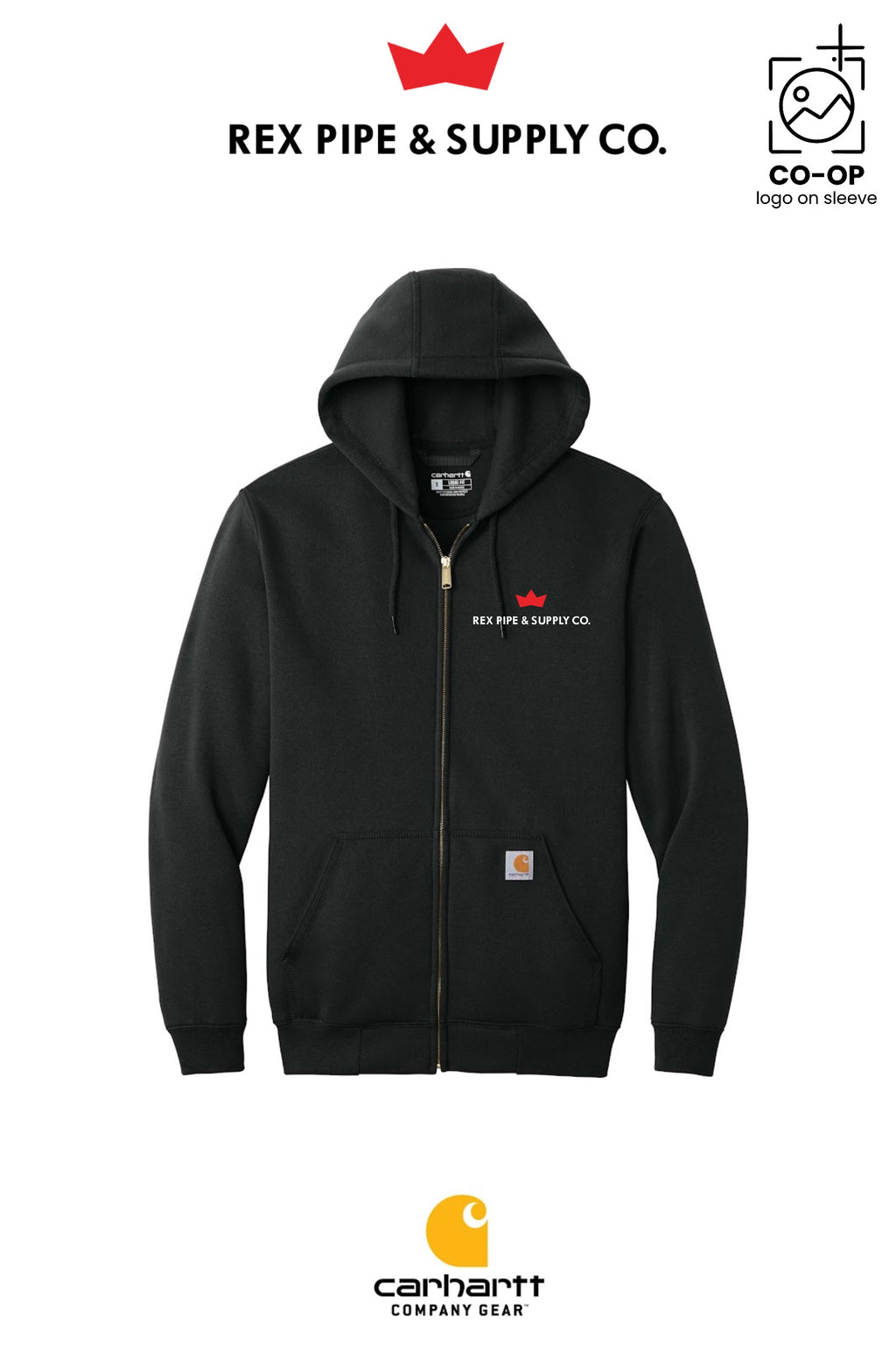 Carhartt® Midweight Hooded Zip-Front Sweatshirt - REX PIPE AND SUPPLY