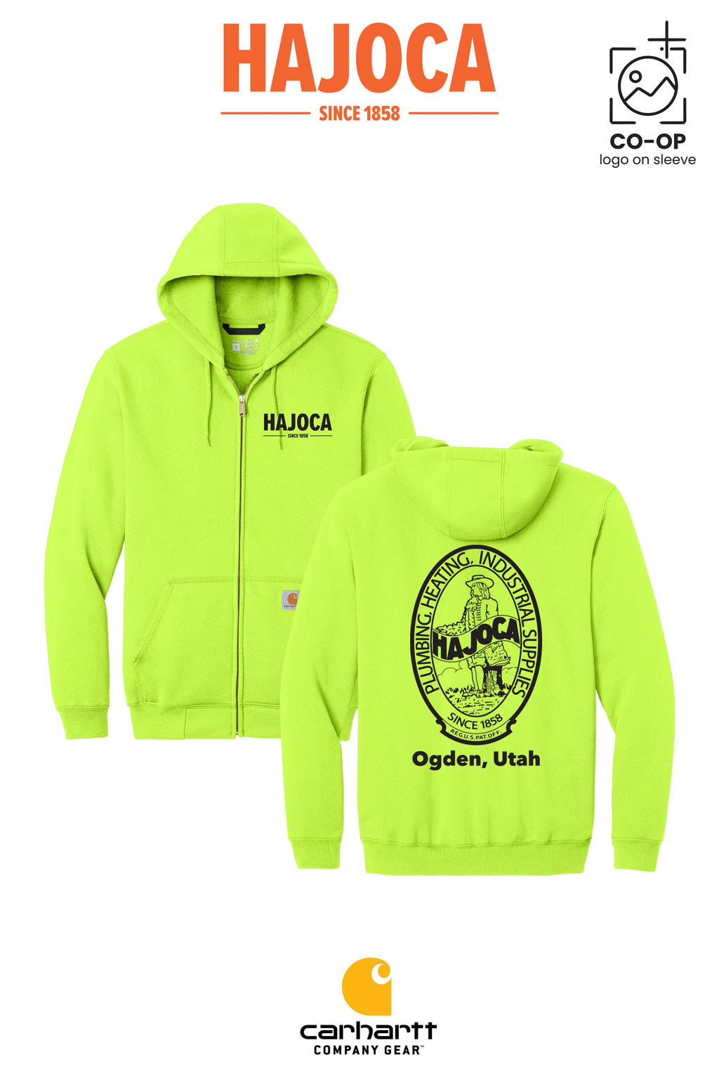 Carhartt® Midweight Hooded Zip-Front Sweatshirt - HAJOCA - OGDEN