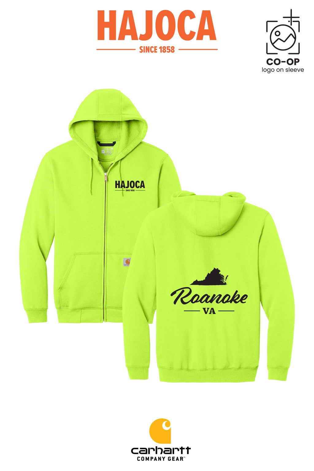 Carhartt® Midweight Hooded Zip-Front Sweatshirt - HAJOCA - ROANOKE