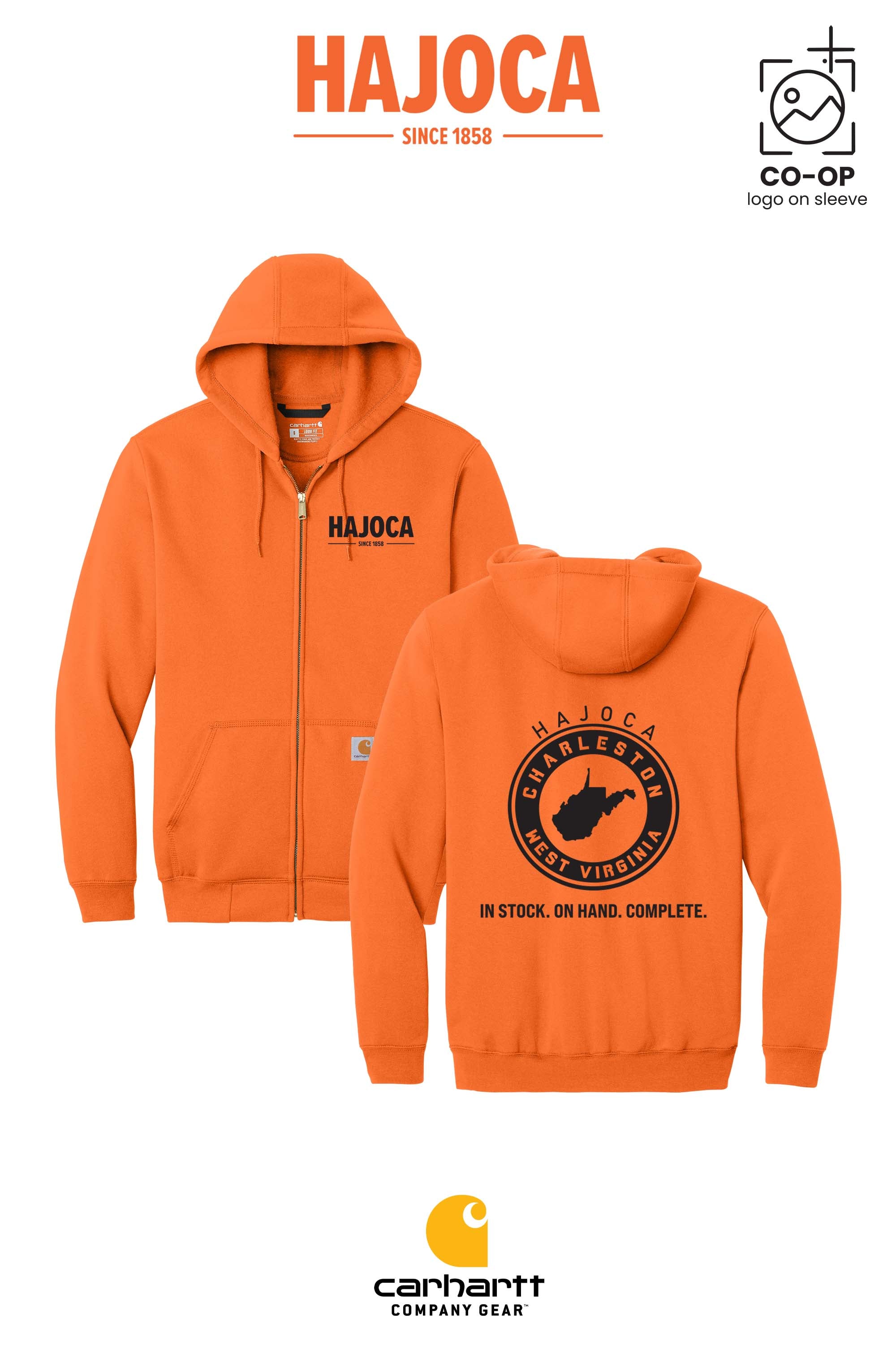 Carhartt® Midweight Hooded Zip-Front Sweatshirt - HAJOCA - CHARLESTON