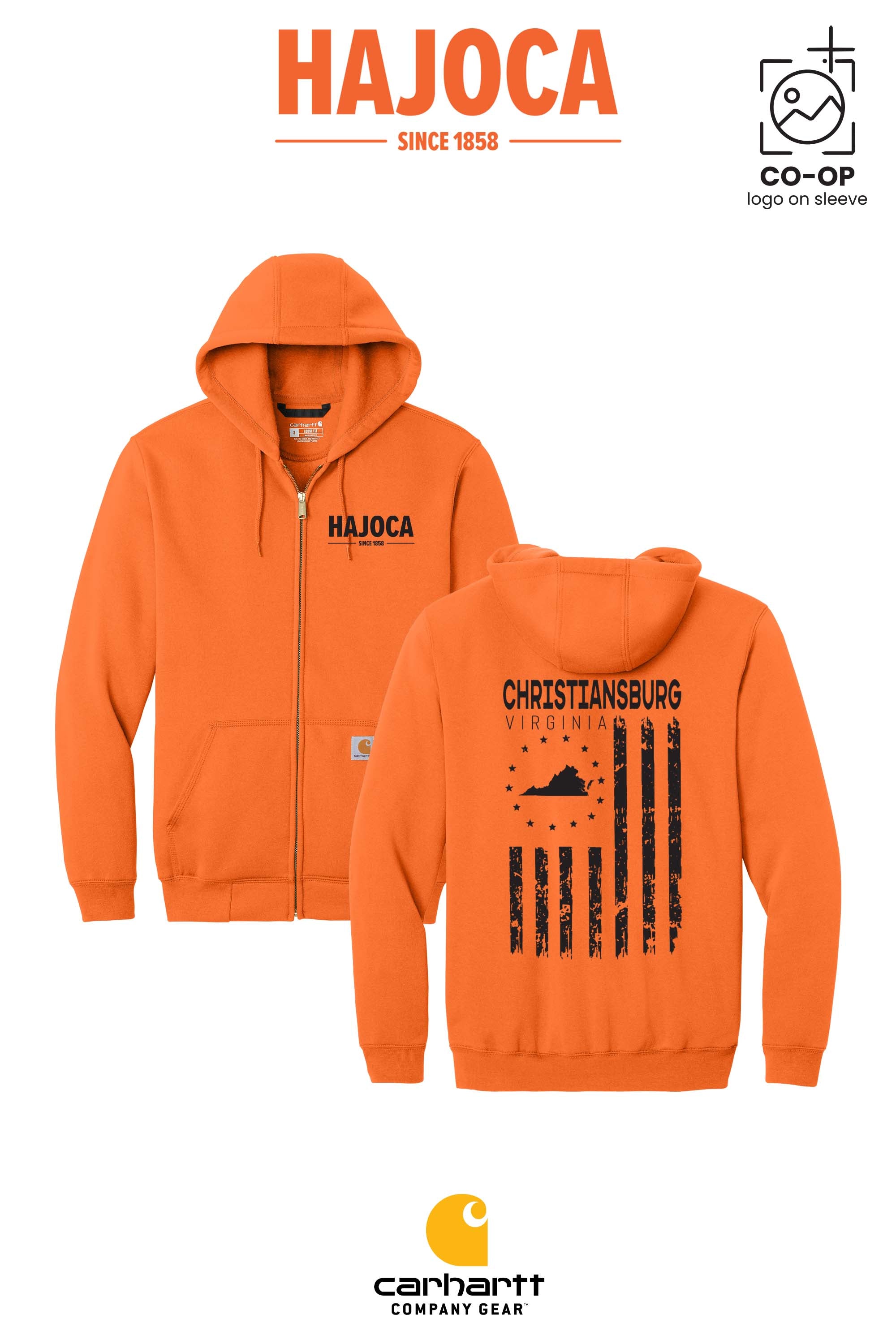 Carhartt® Midweight Hooded Zip-Front Sweatshirt - HAJOCA - CHRISTIANSBURG