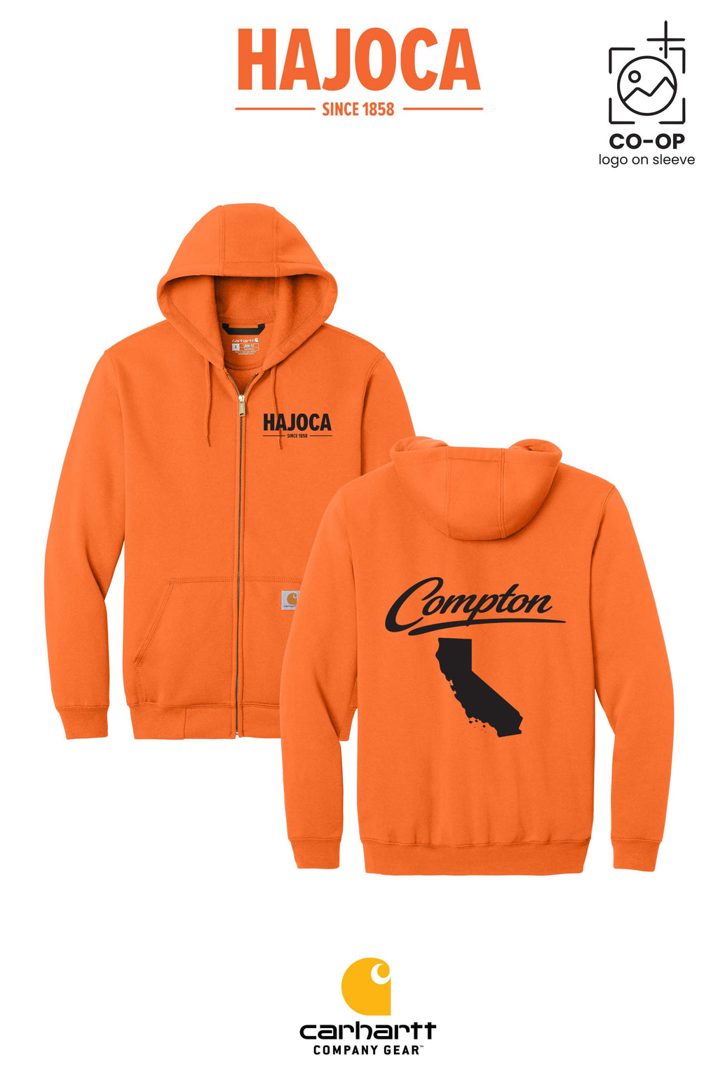 Carhartt® Midweight Hooded Zip-Front Sweatshirt - HAJOCA - COMPTON