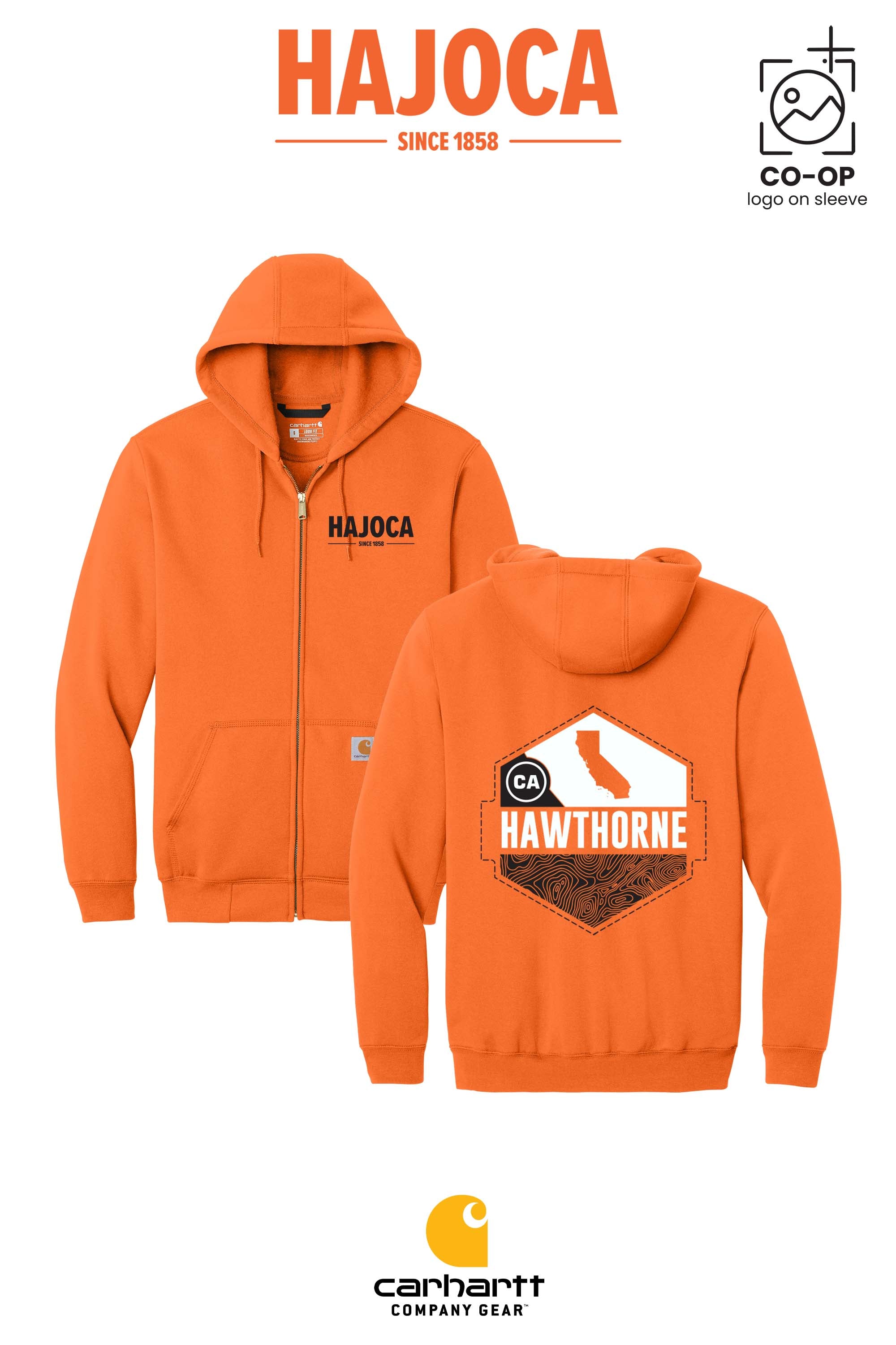 Carhartt® Midweight Hooded Zip-Front Sweatshirt - HAJOCA - HAWTHORNE