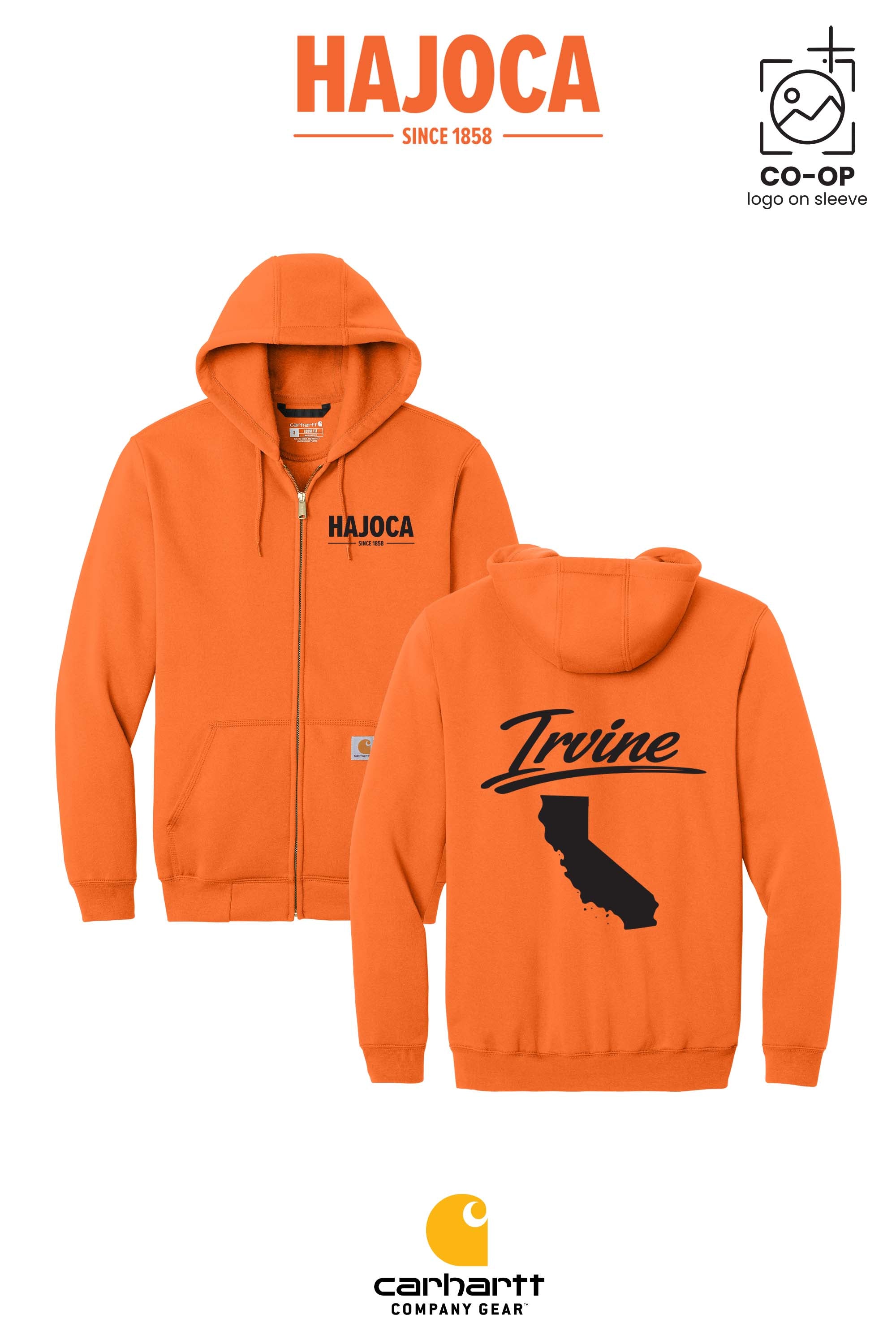 Carhartt® Midweight Hooded Zip-Front Sweatshirt - HAJOCA - IRVINE