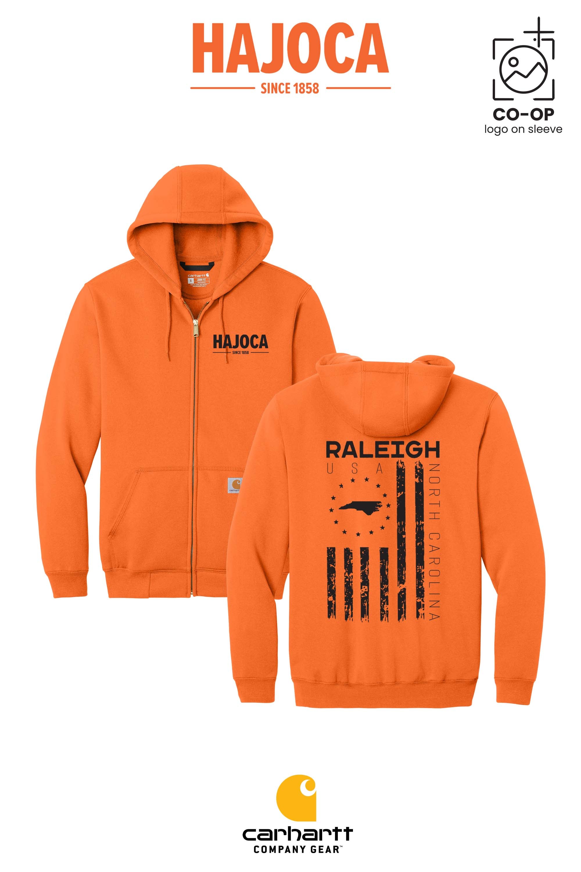 Carhartt® Midweight Hooded Zip-Front Sweatshirt - HAJOCA - RALEIGH