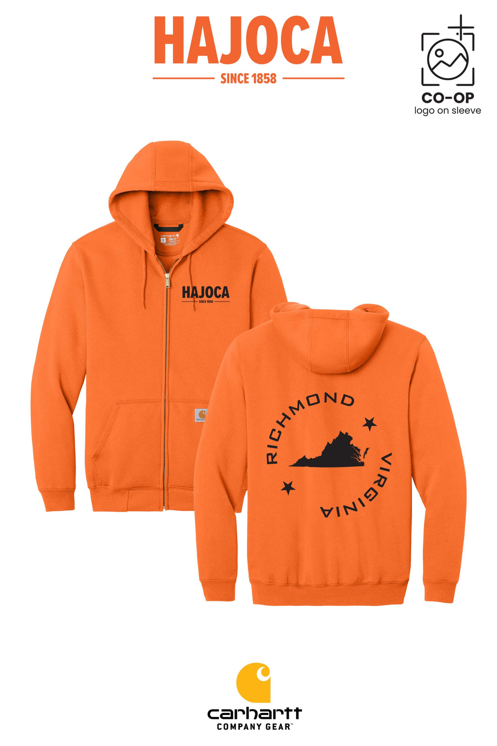 Carhartt® Midweight Hooded Zip-Front Sweatshirt - HAJOCA - RICHMOND-SOUTH
