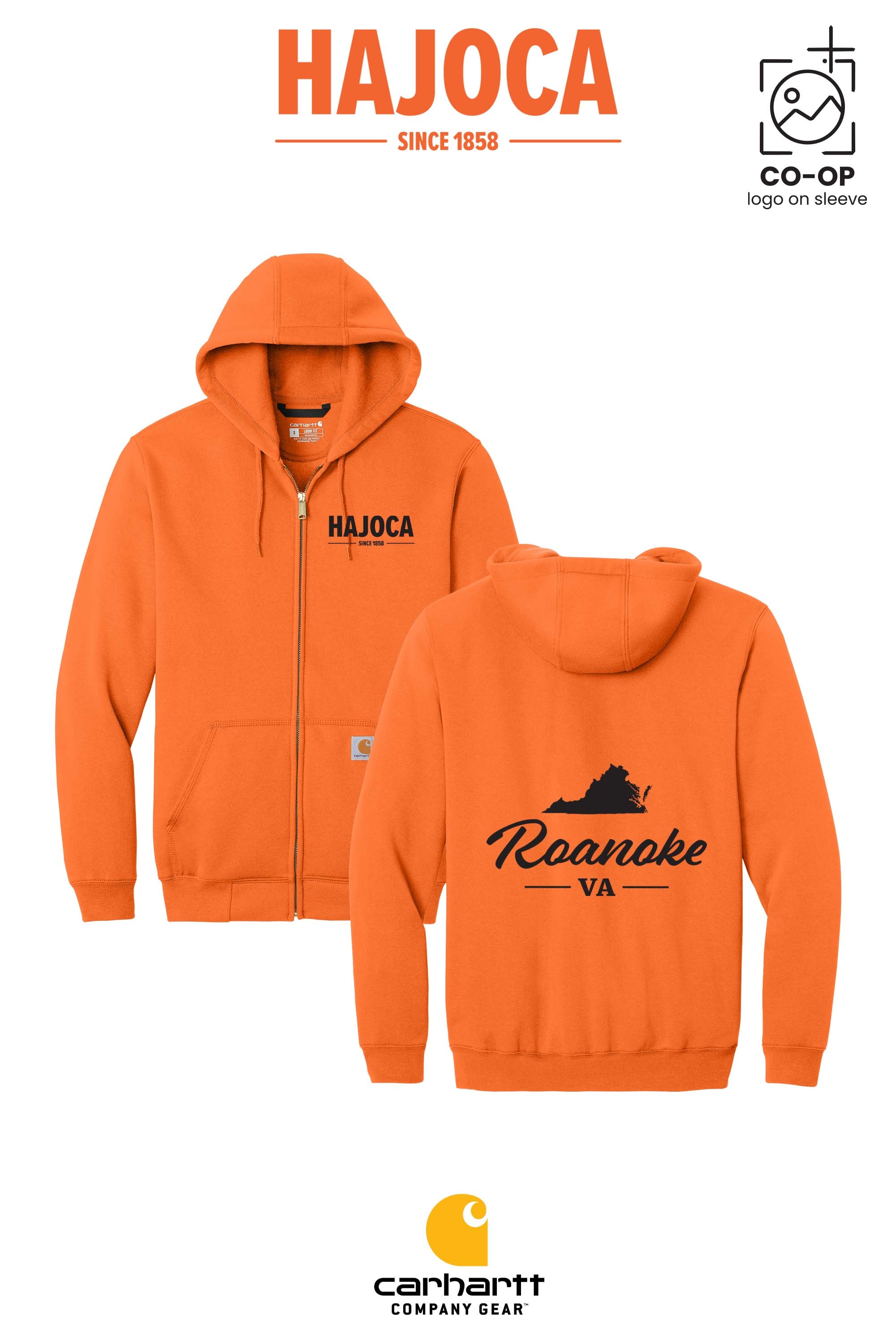 Carhartt® Midweight Hooded Zip-Front Sweatshirt - HAJOCA - ROANOKE