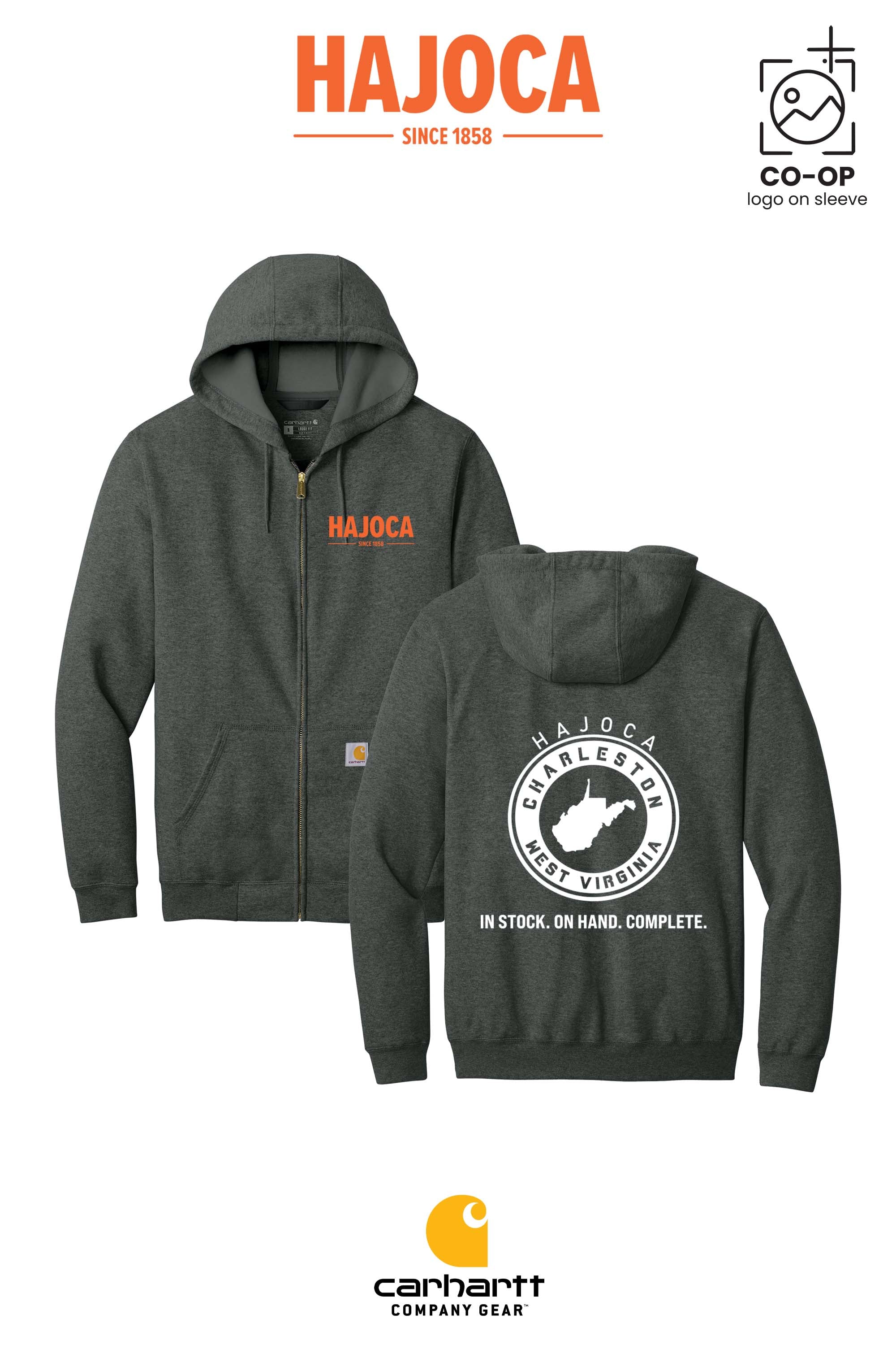 Carhartt® Midweight Hooded Zip-Front Sweatshirt - HAJOCA - CHARLESTON