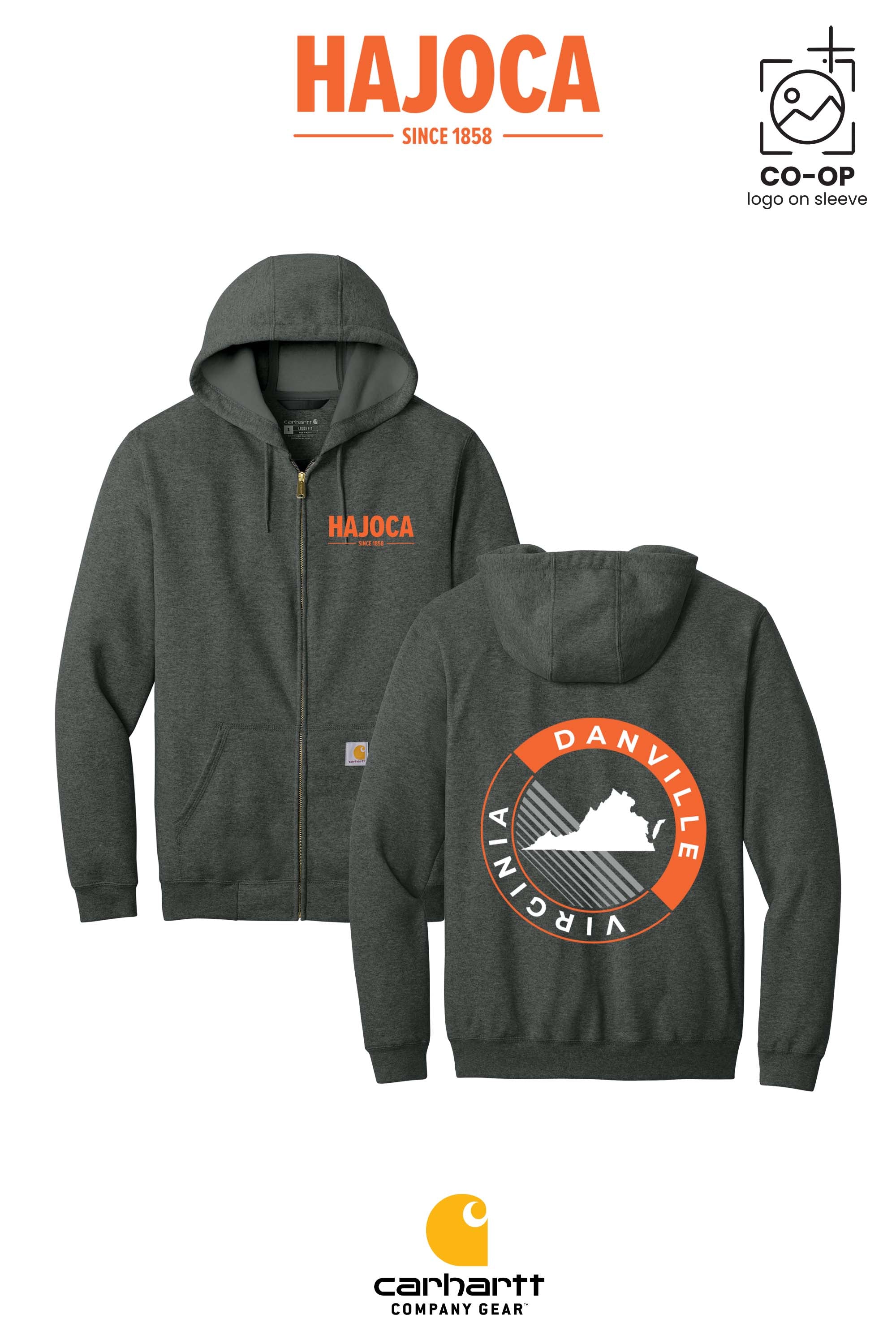 Carhartt® Midweight Hooded Zip-Front Sweatshirt - HAJOCA - DANVILLE