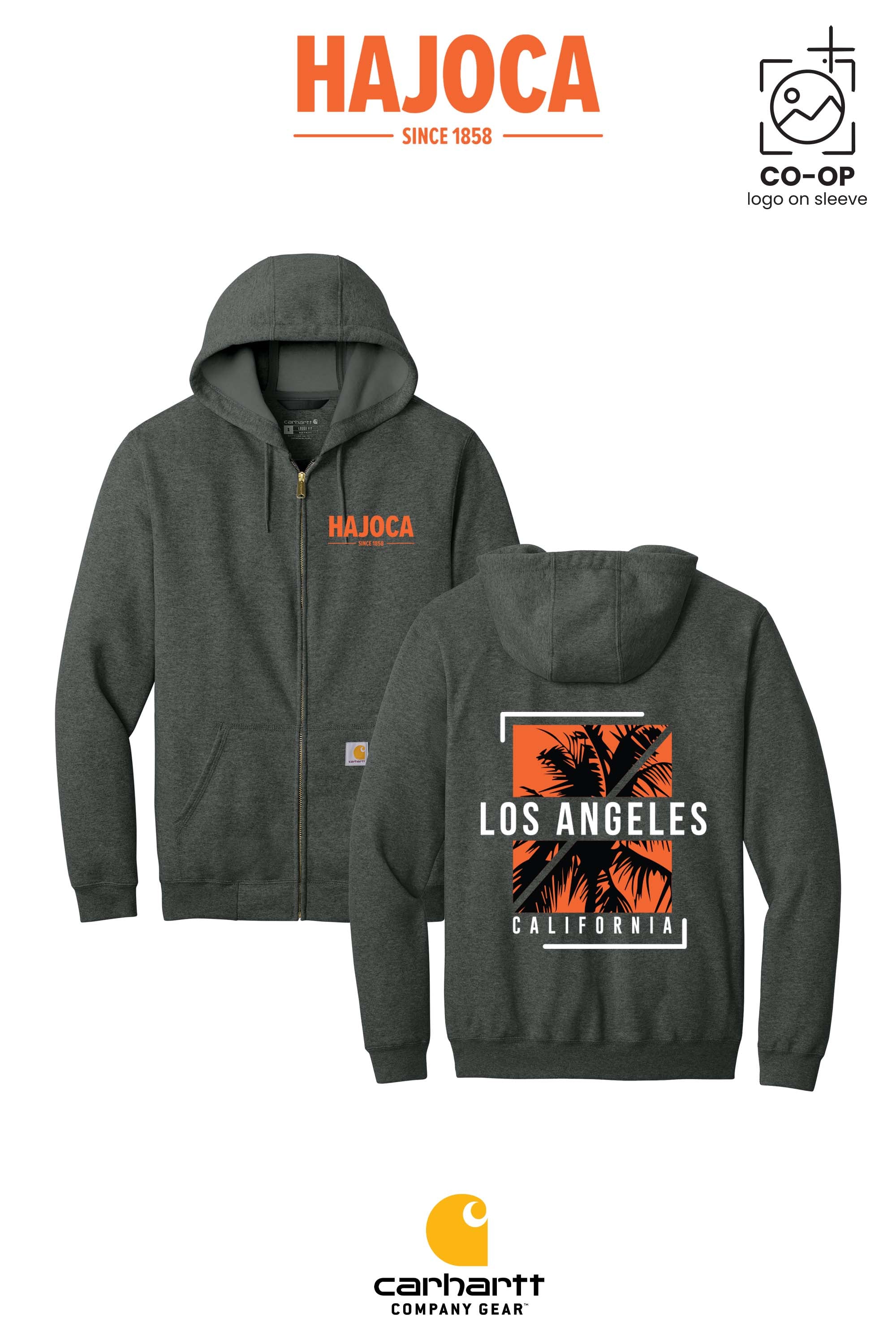Carhartt® Midweight Hooded Zip-Front Sweatshirt - HAJOCA - LOS ANGELES