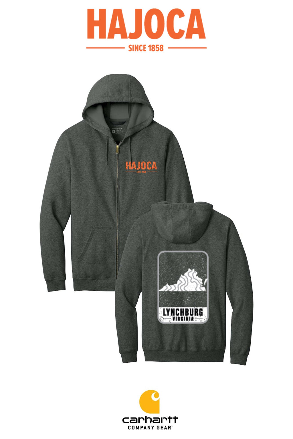 Carhartt® Midweight Hooded Zip-Front Sweatshirt - HAJOCA - LYNCHBURG