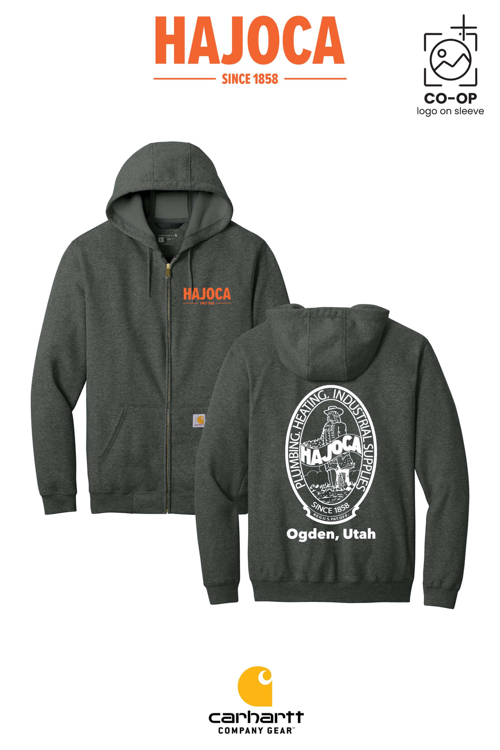 Carhartt® Midweight Hooded Zip-Front Sweatshirt - HAJOCA - OGDEN
