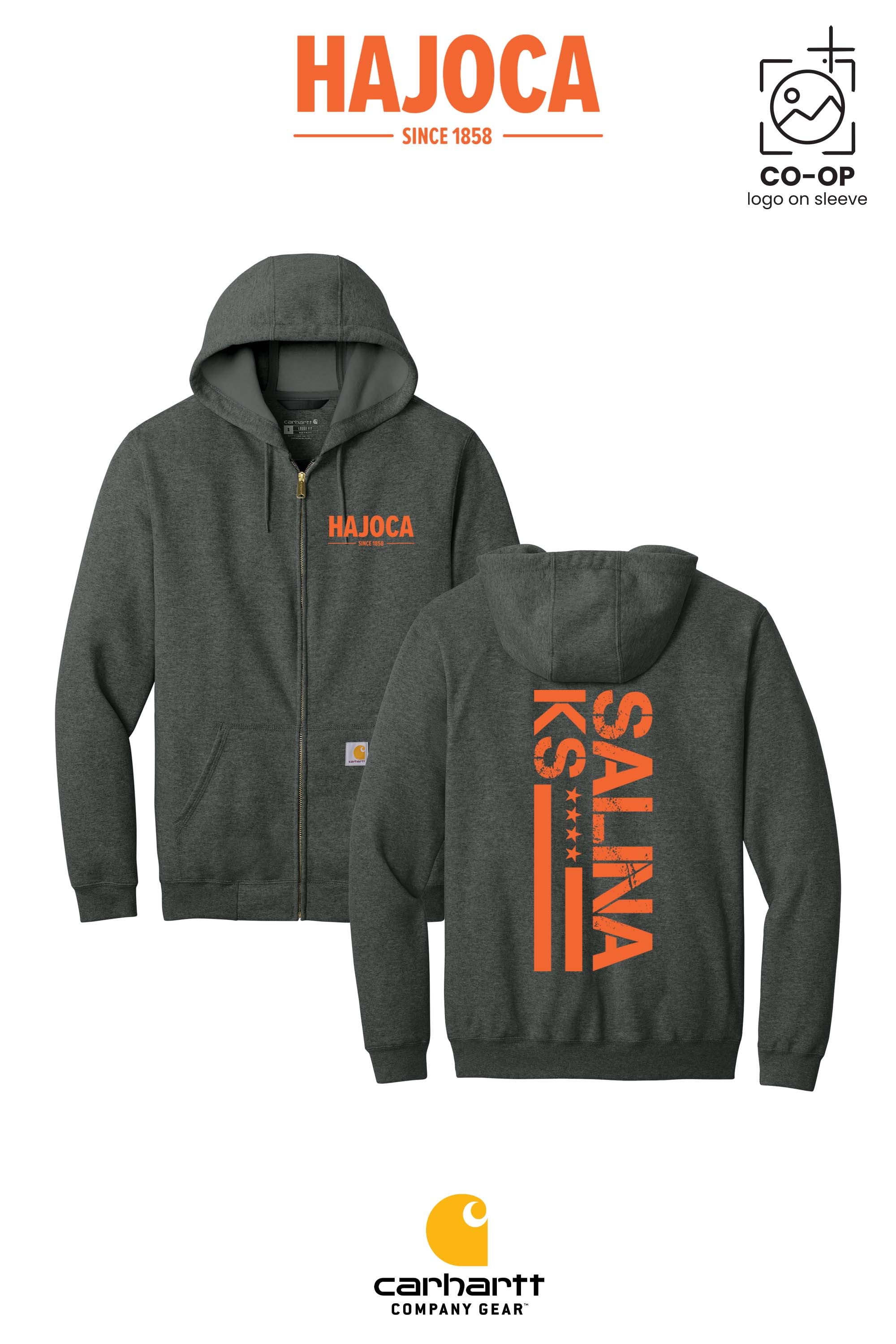 Carhartt® Midweight Hooded Zip-Front Sweatshirt - HAJOCA - SALINA