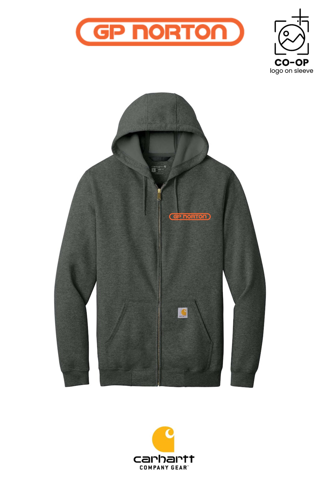 Carhartt® Midweight Hooded Zip-Front Sweatshirt - G P NORTON