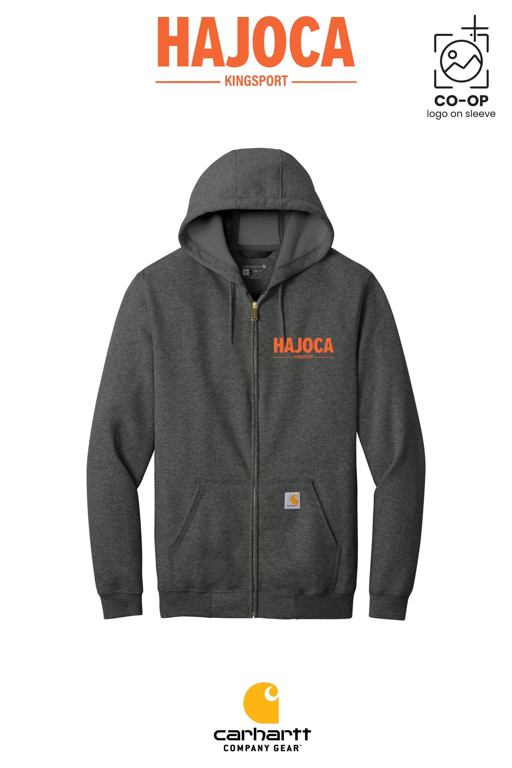 Carhartt® Midweight Hooded Zip-Front Sweatshirt - HAJOCA - KINGSPORT