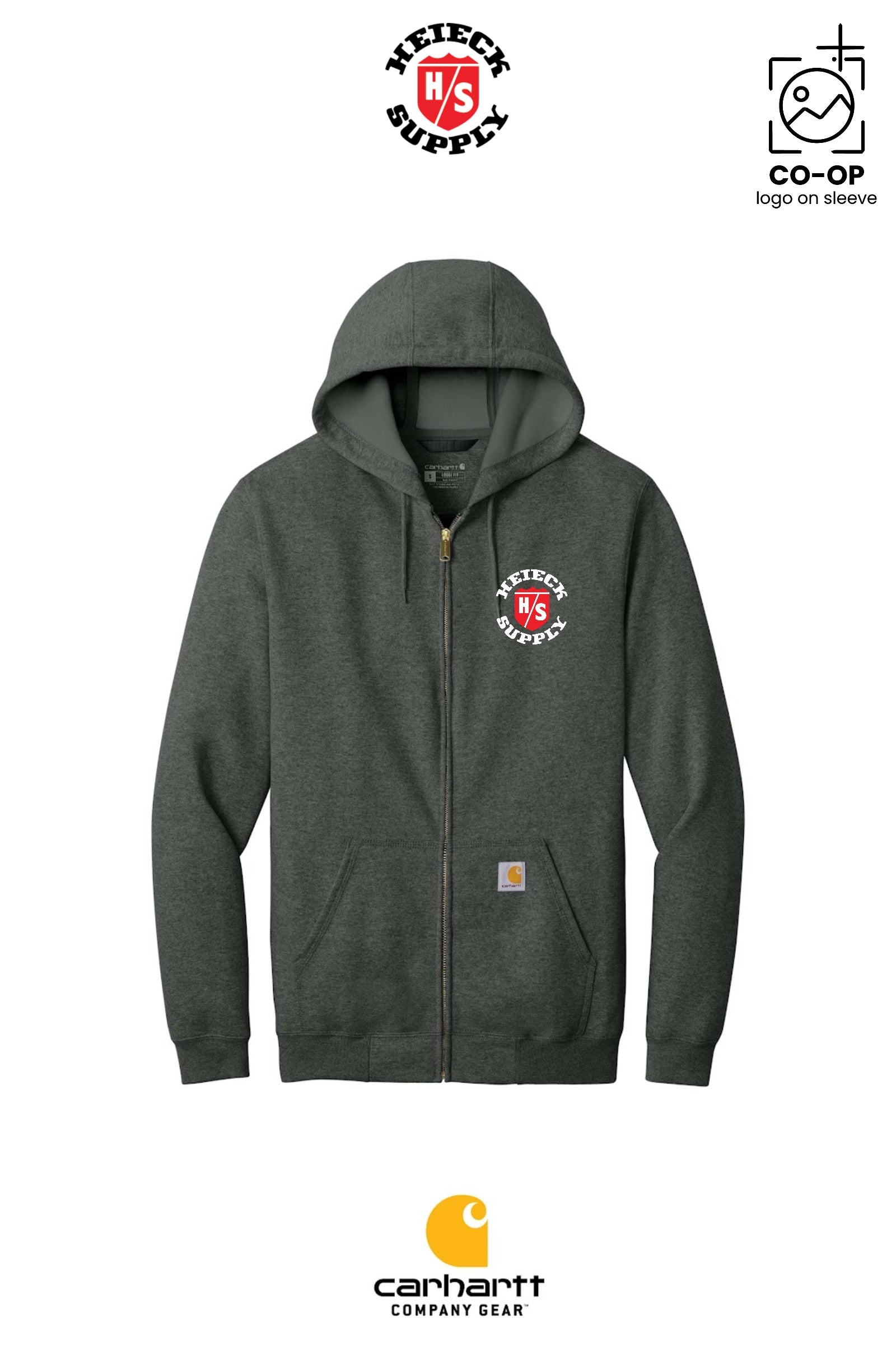 Carhartt® Midweight Hooded Zip-Front Sweatshirt - HEIECK SUPPLY