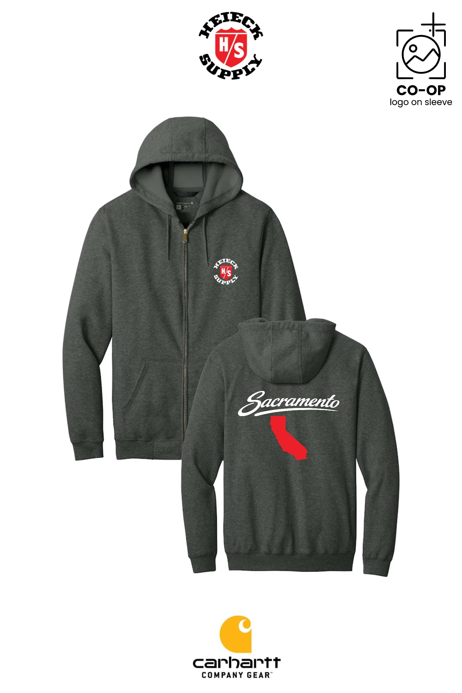 Carhartt® Midweight Hooded Zip-Front Sweatshirt - HEIECK SUPPLY - SACRAMENTO
