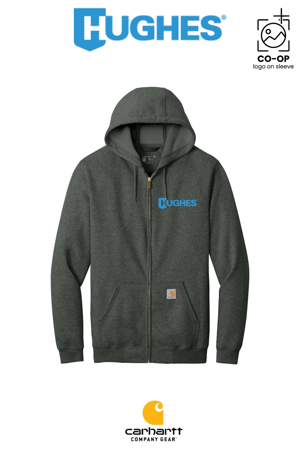 Carhartt® Midweight Hooded Zip-Front Sweatshirt - HUGHES SUPPLY