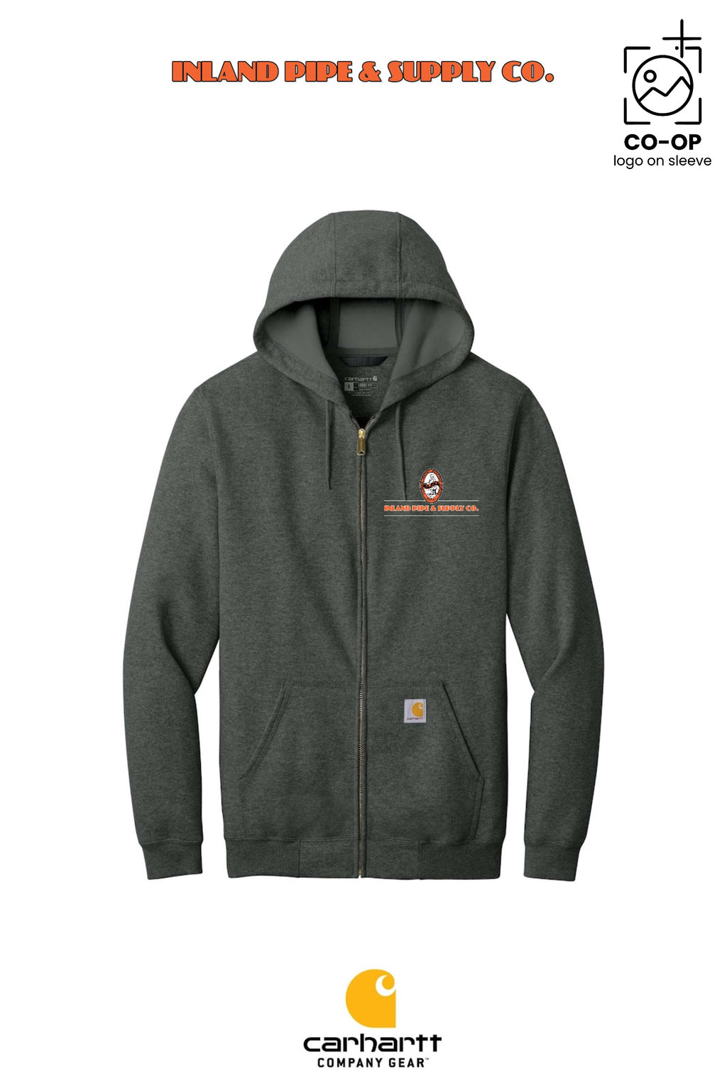 Carhartt® Midweight Hooded Zip-Front Sweatshirt - INLAND PIPE AND SUPPLY