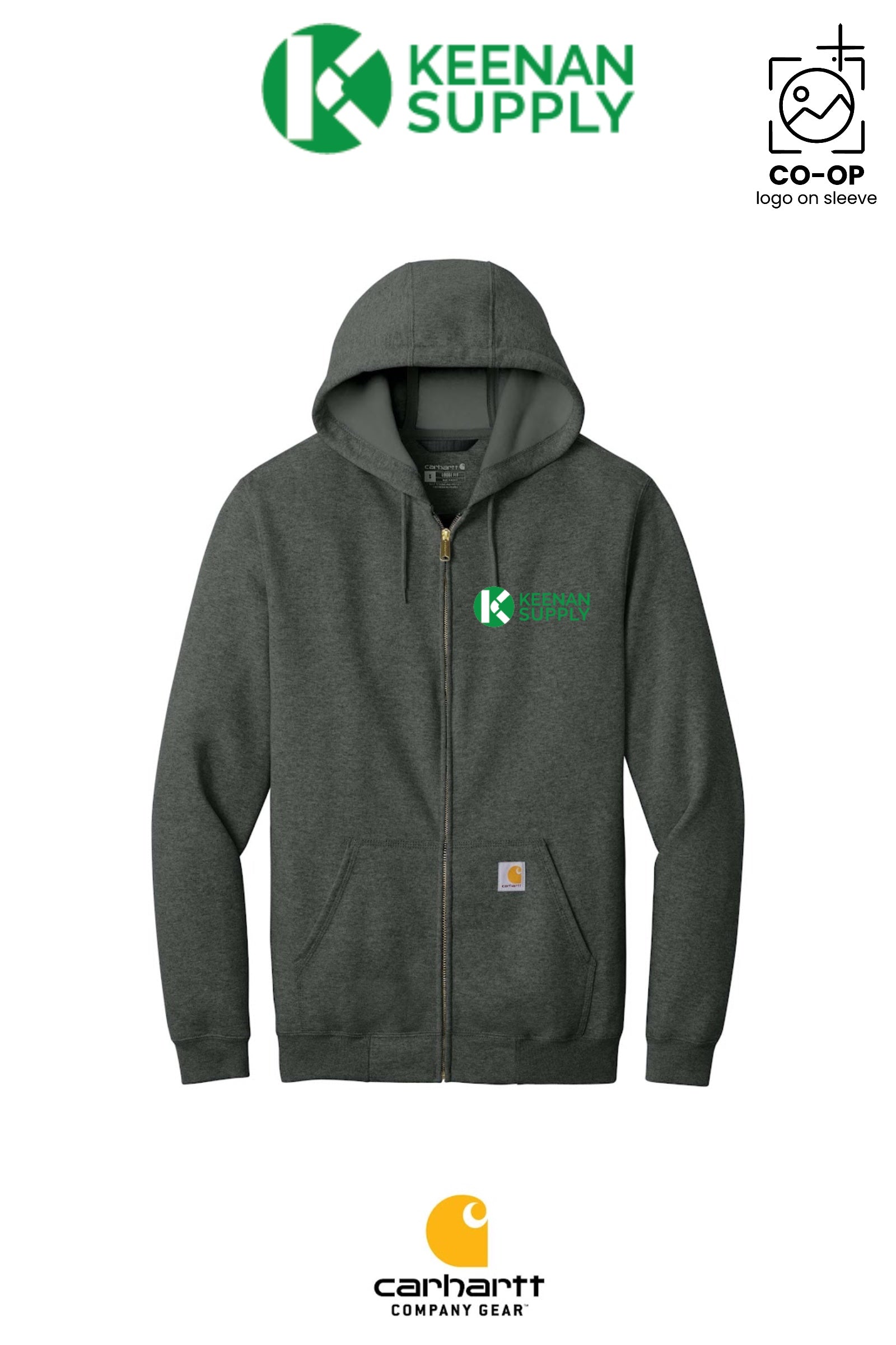 Carhartt® Midweight Hooded Zip-Front Sweatshirt - KEENAN SUPPLY