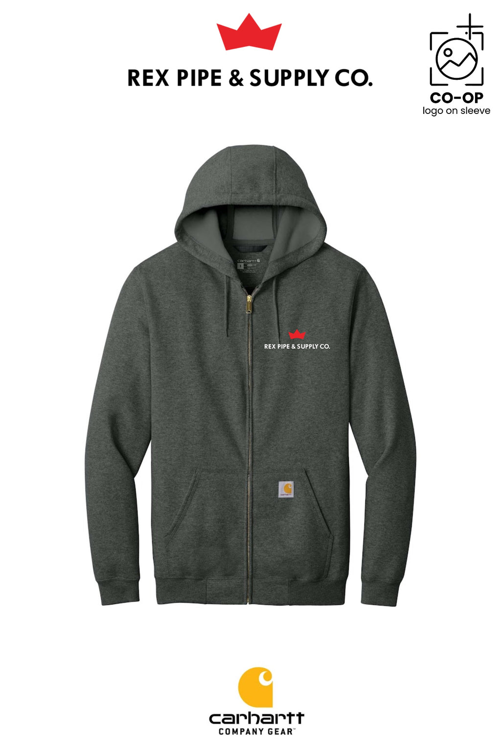 Carhartt® Midweight Hooded Zip-Front Sweatshirt - REX PIPE AND SUPPLY