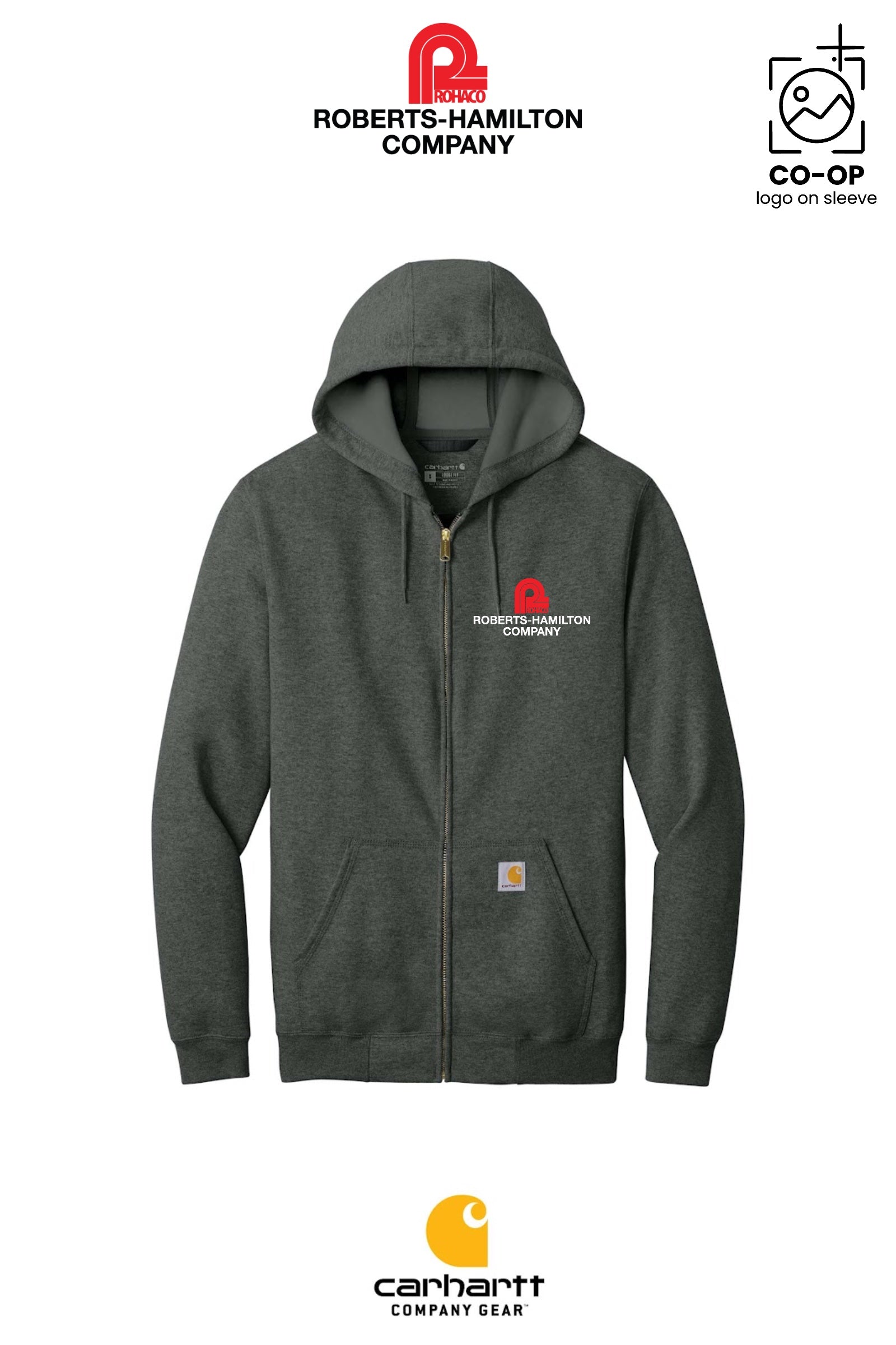 Carhartt® Midweight Hooded Zip-Front Sweatshirt - ROBERTS-HAMILTON