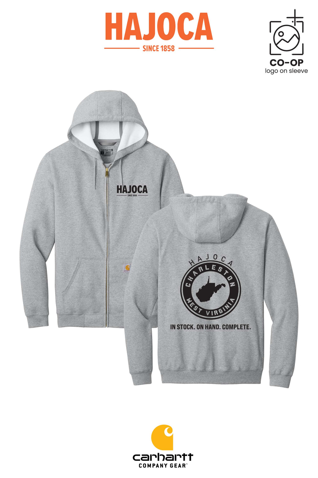 Carhartt® Midweight Hooded Zip-Front Sweatshirt - HAJOCA - CHARLESTON