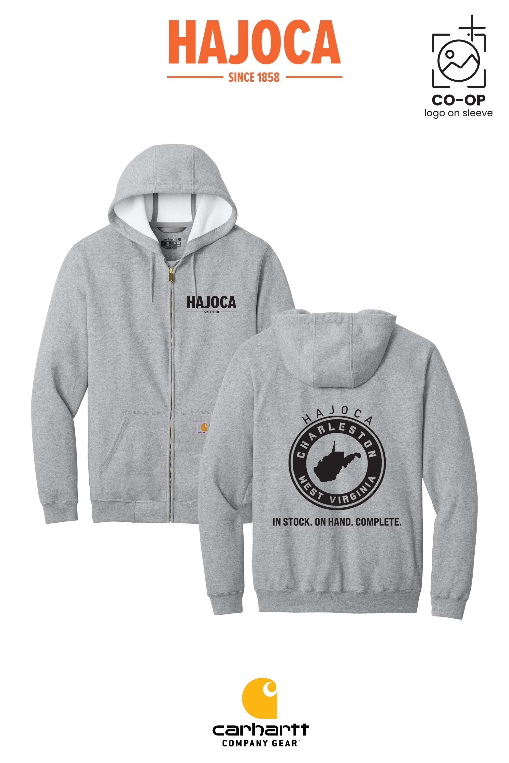 Carhartt® Midweight Hooded Zip-Front Sweatshirt - HAJOCA - CHARLESTON