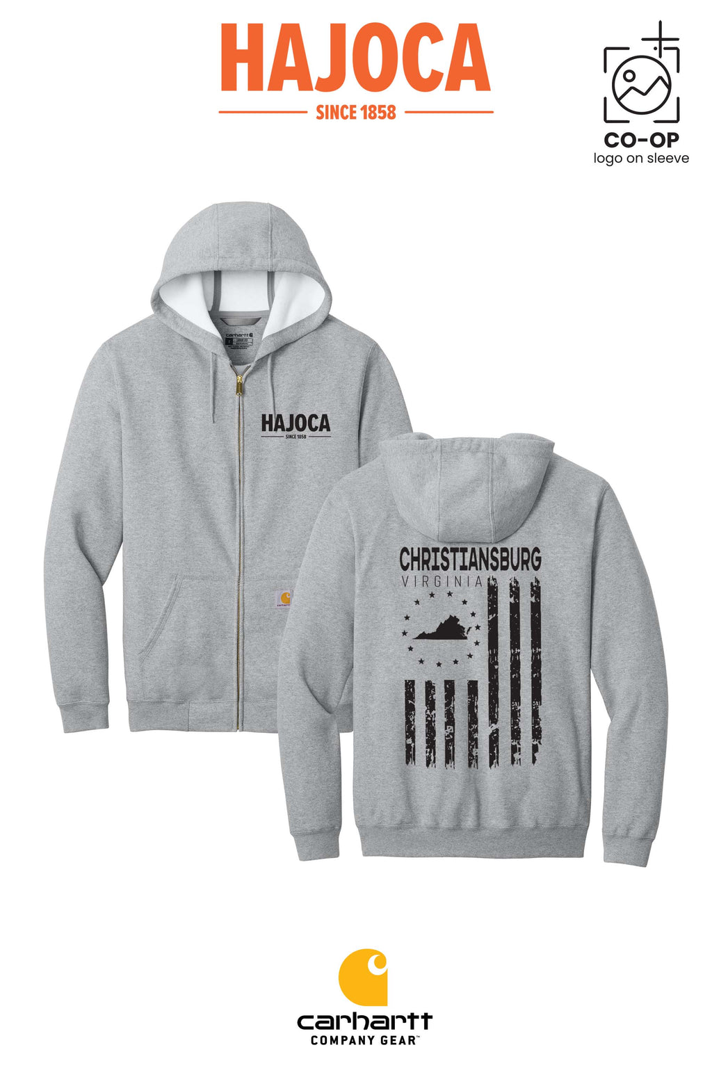 Carhartt® Midweight Hooded Zip-Front Sweatshirt - HAJOCA - CHRISTIANSBURG