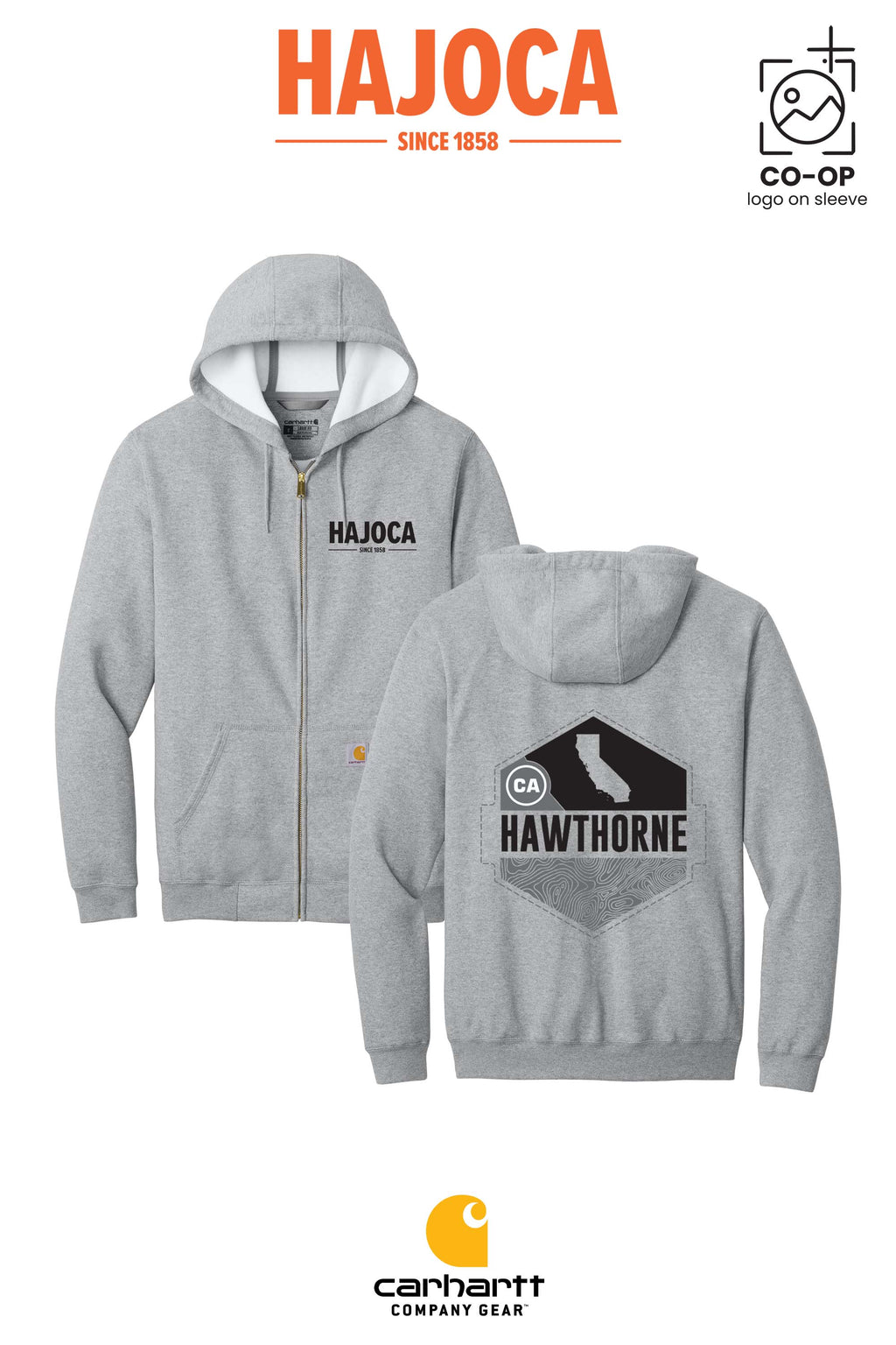 Carhartt® Midweight Hooded Zip-Front Sweatshirt - HAJOCA - HAWTHORNE