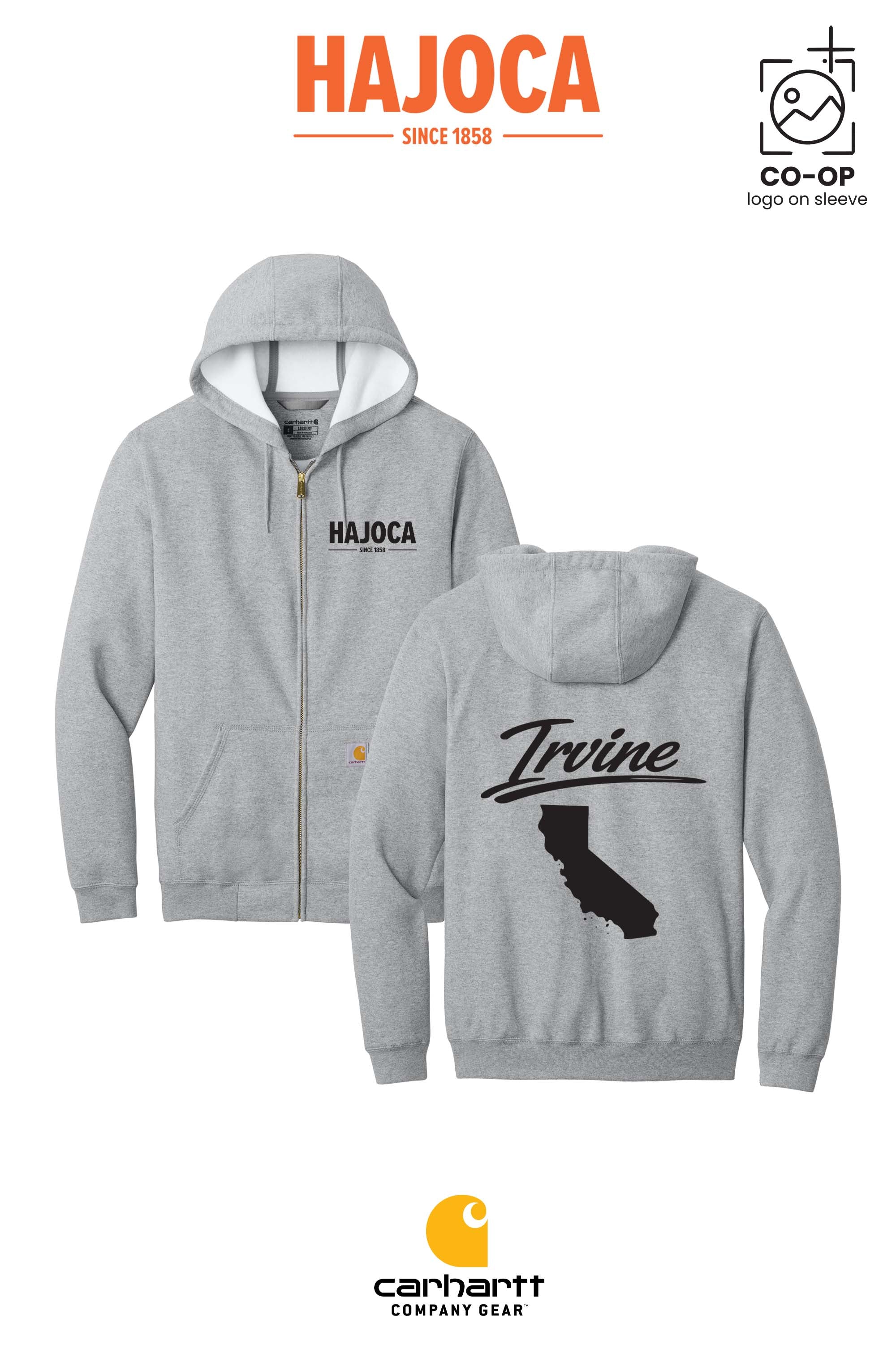 Carhartt® Midweight Hooded Zip-Front Sweatshirt - HAJOCA - IRVINE