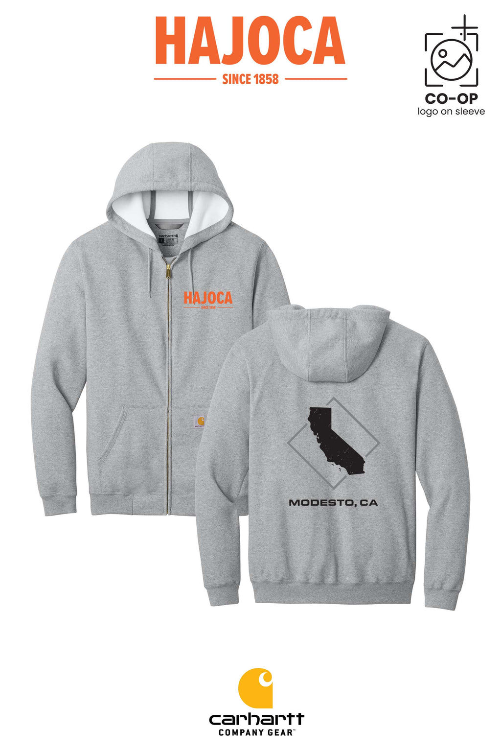 Carhartt® Midweight Hooded Zip-Front Sweatshirt - HAJOCA - MODESTO