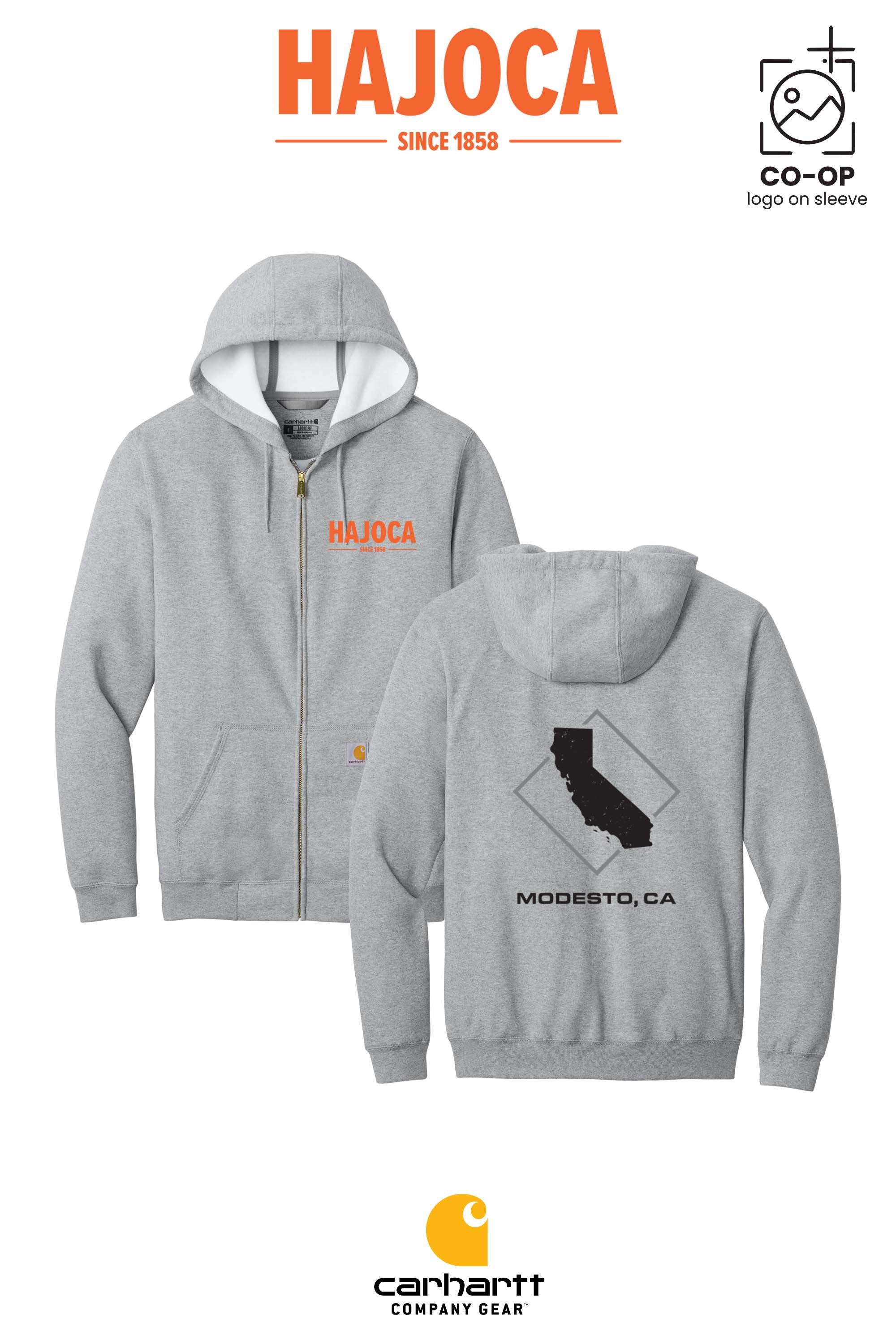 Carhartt® Midweight Hooded Zip-Front Sweatshirt - HAJOCA - MODESTO