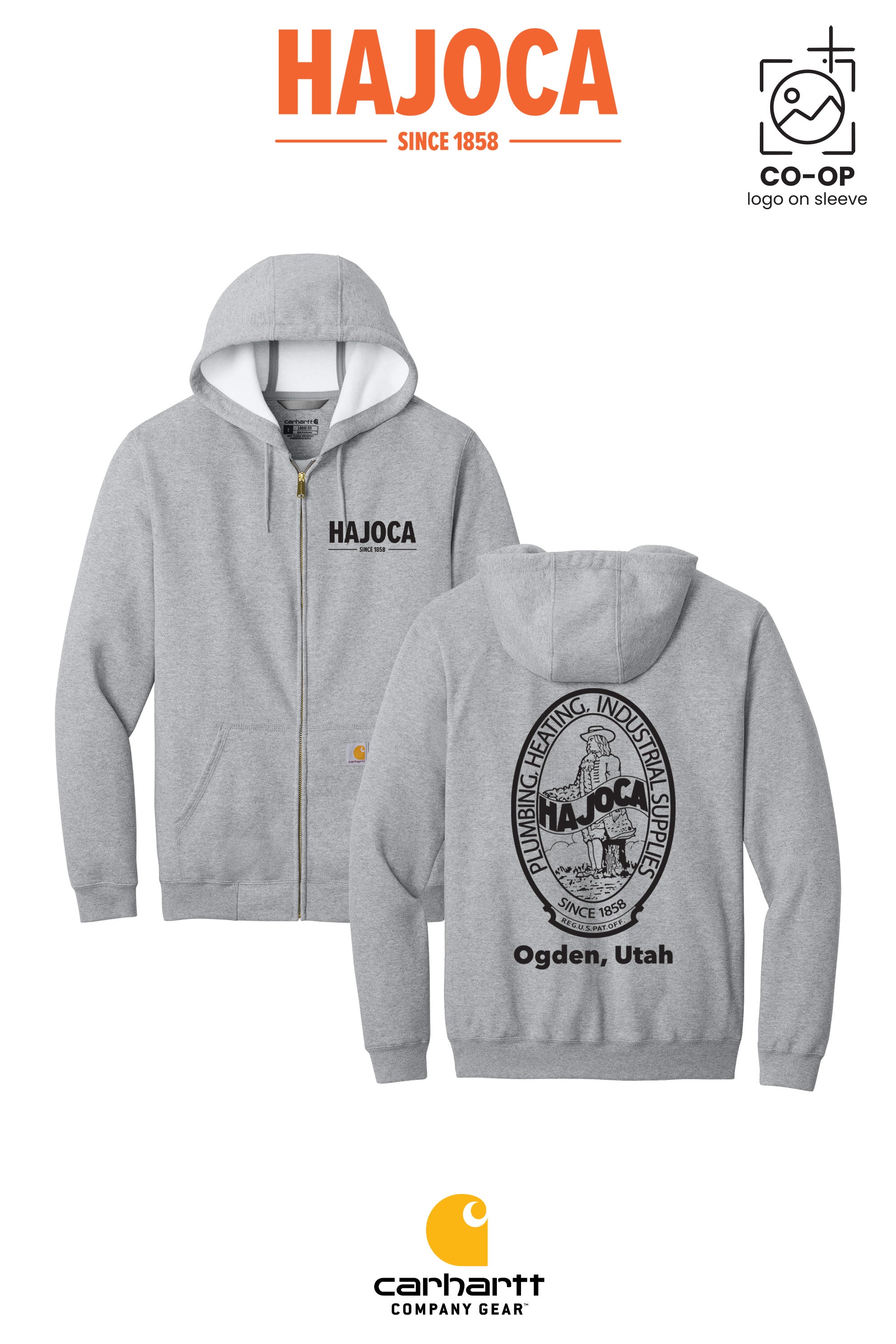 Carhartt® Midweight Hooded Zip-Front Sweatshirt - HAJOCA - OGDEN