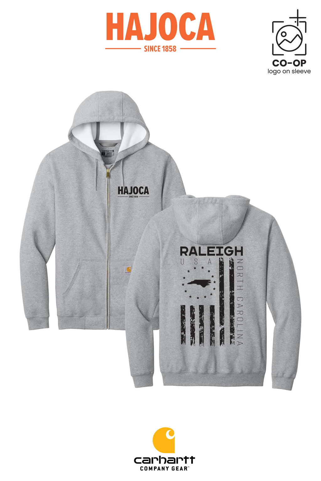 Carhartt® Midweight Hooded Zip-Front Sweatshirt - HAJOCA - RALEIGH