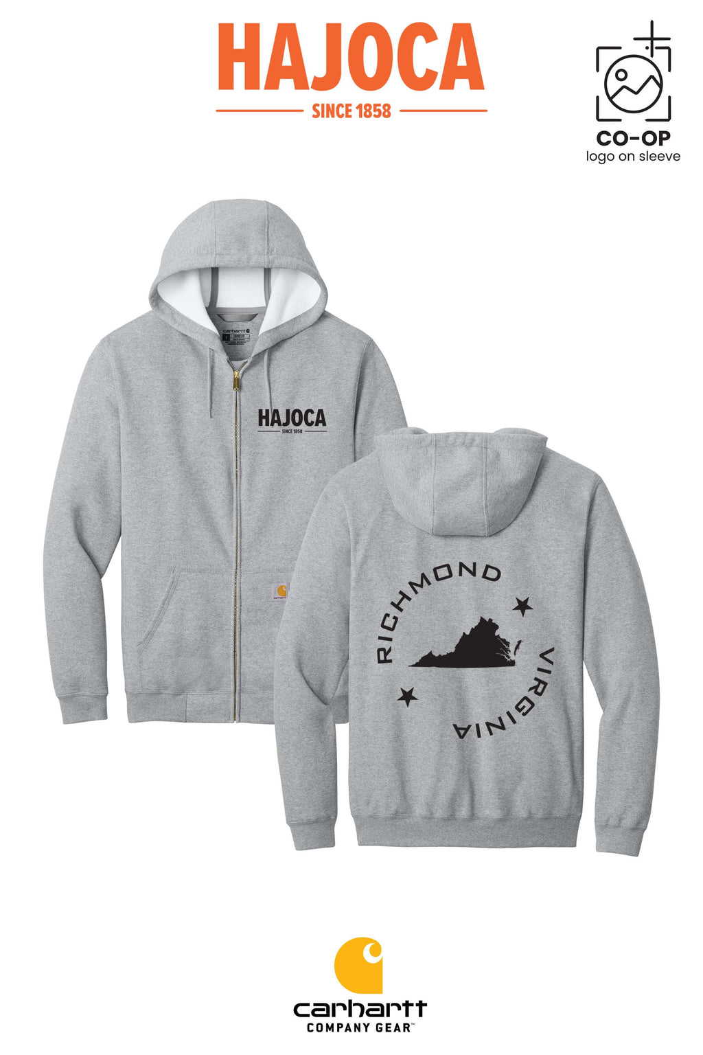 Carhartt® Midweight Hooded Zip-Front Sweatshirt - HAJOCA - RICHMOND-SOUTH