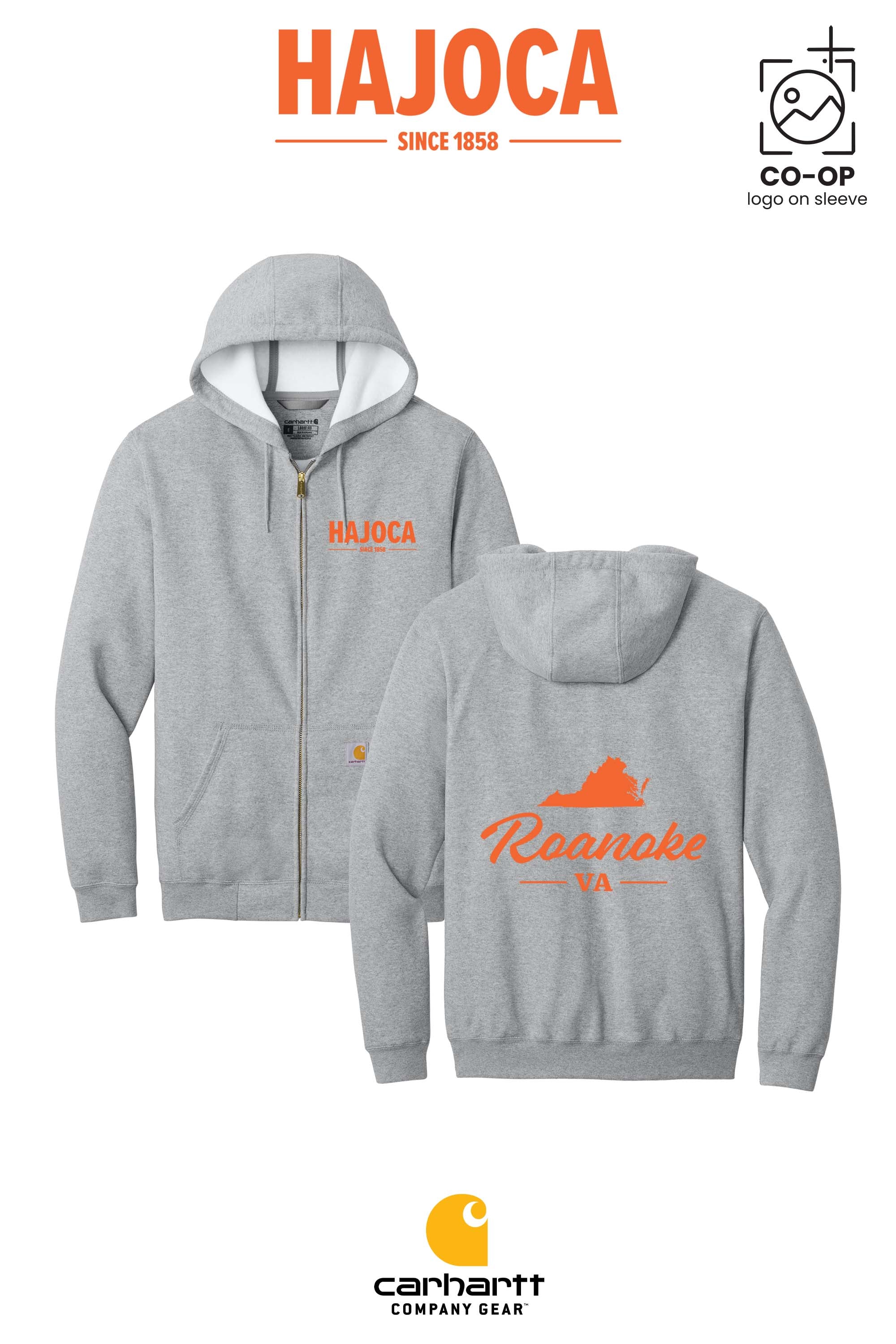 Carhartt® Midweight Hooded Zip-Front Sweatshirt - HAJOCA - ROANOKE