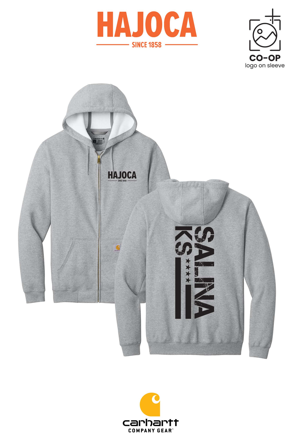 Carhartt® Midweight Hooded Zip-Front Sweatshirt - HAJOCA - SALINA