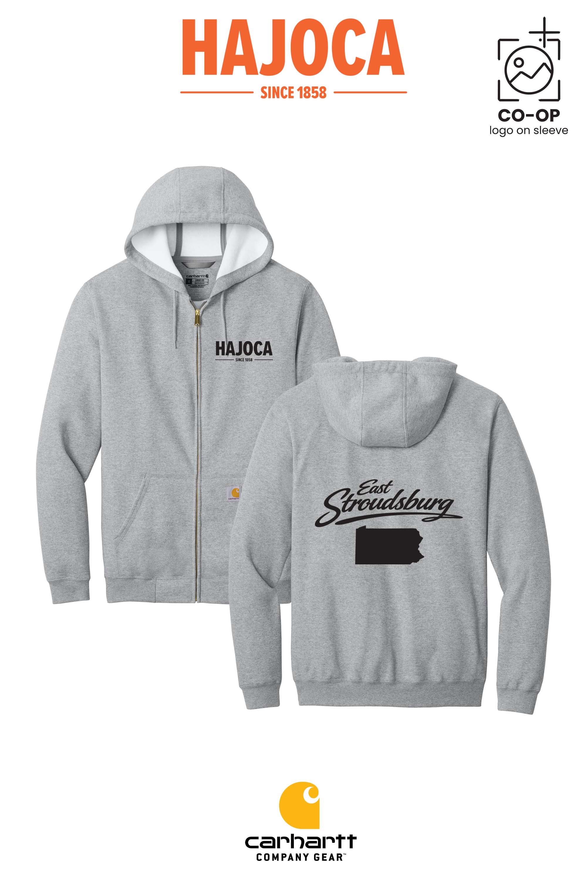 Carhartt® Midweight Hooded Zip-Front Sweatshirt - HAJOCA - STROUDSBURG