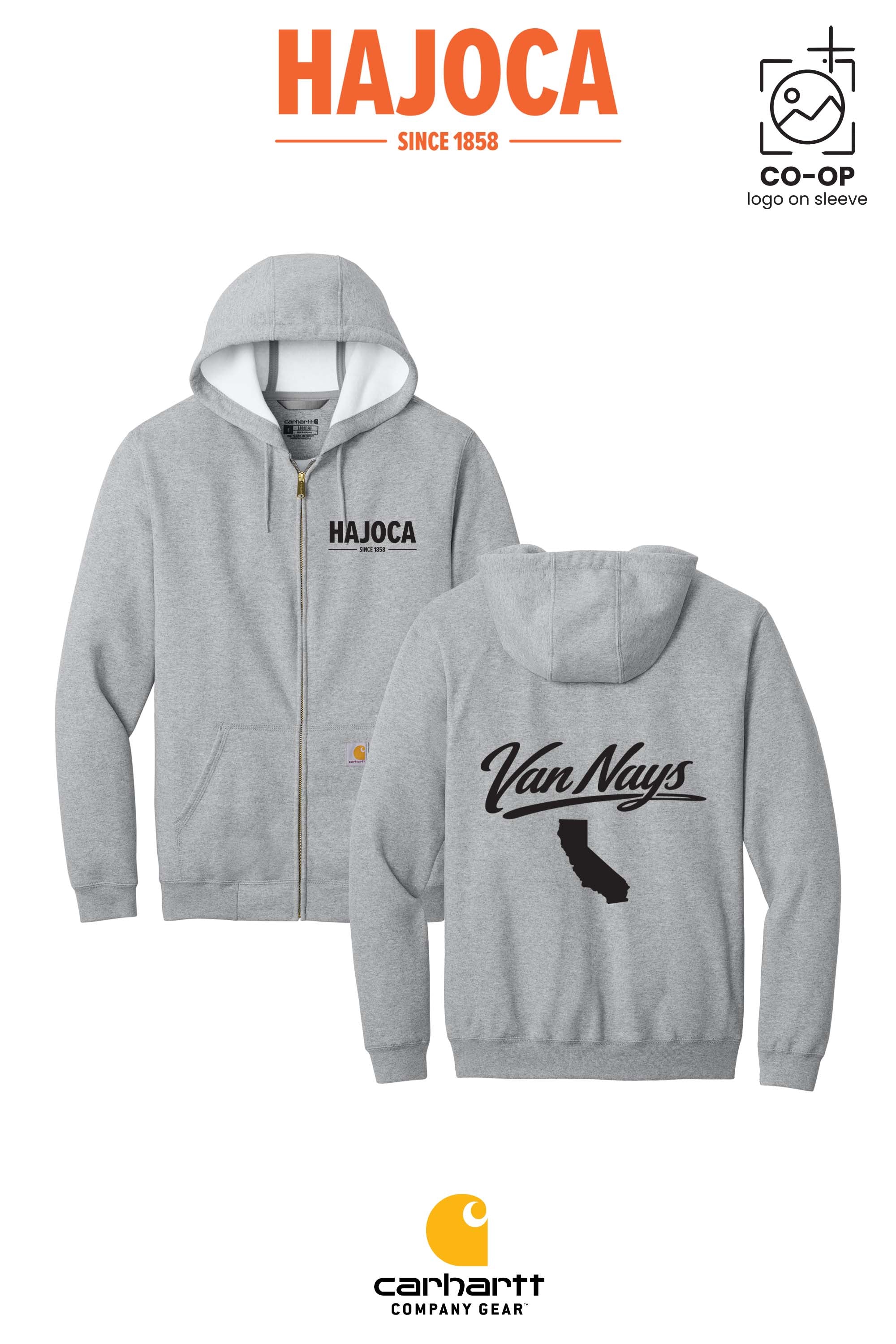 Carhartt® Midweight Hooded Zip-Front Sweatshirt - HAJOCA - VAN NUYS