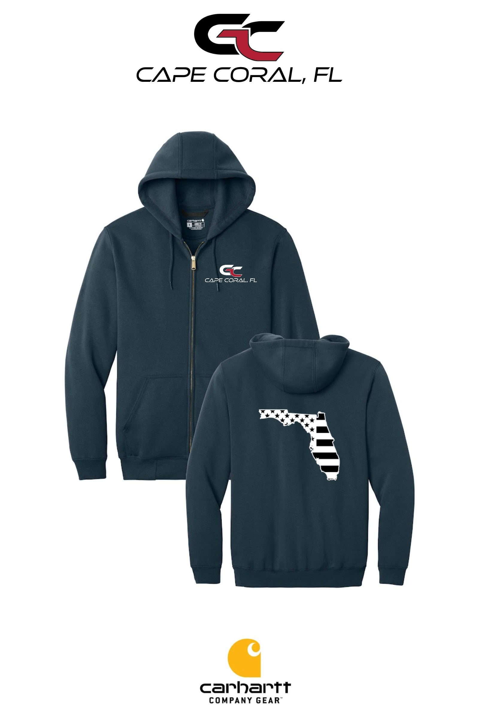 Carhartt® Midweight Hooded Zip-Front Sweatshirt - GORMAN CO - CAPE CORAL