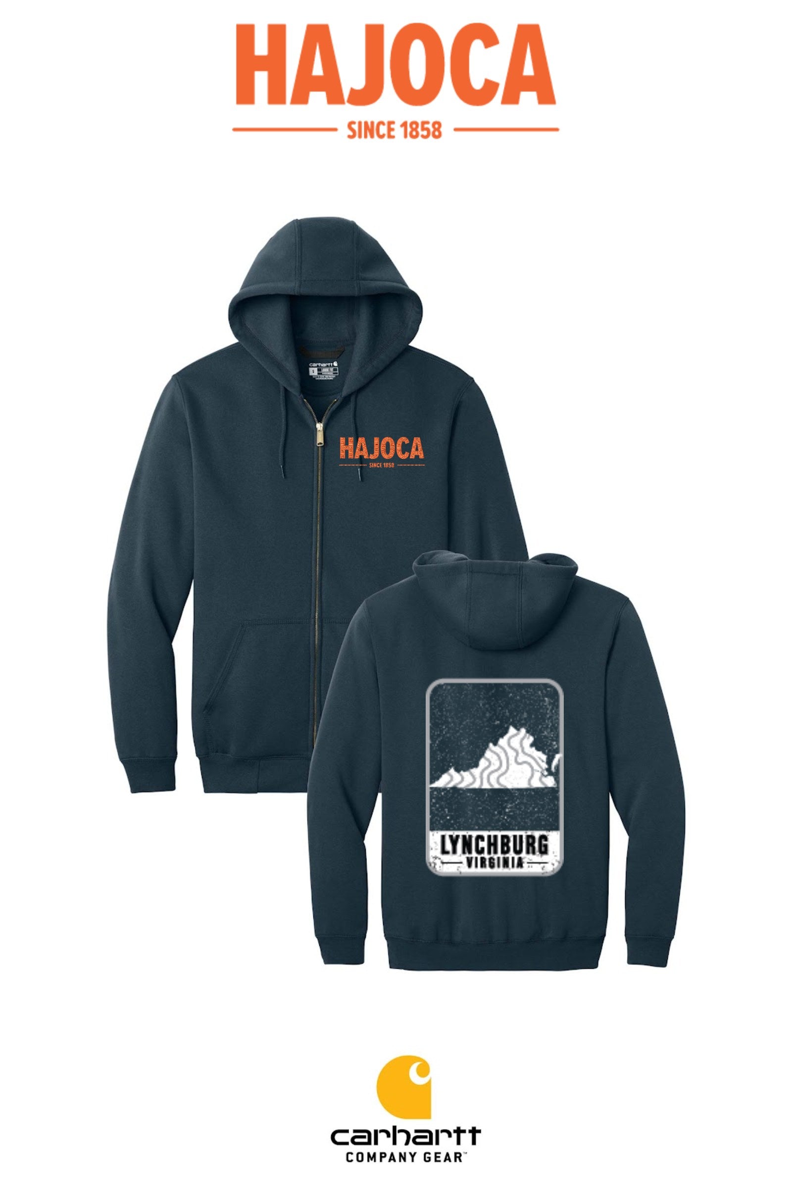 Carhartt® Midweight Hooded Zip-Front Sweatshirt - HAJOCA - LYNCHBURG